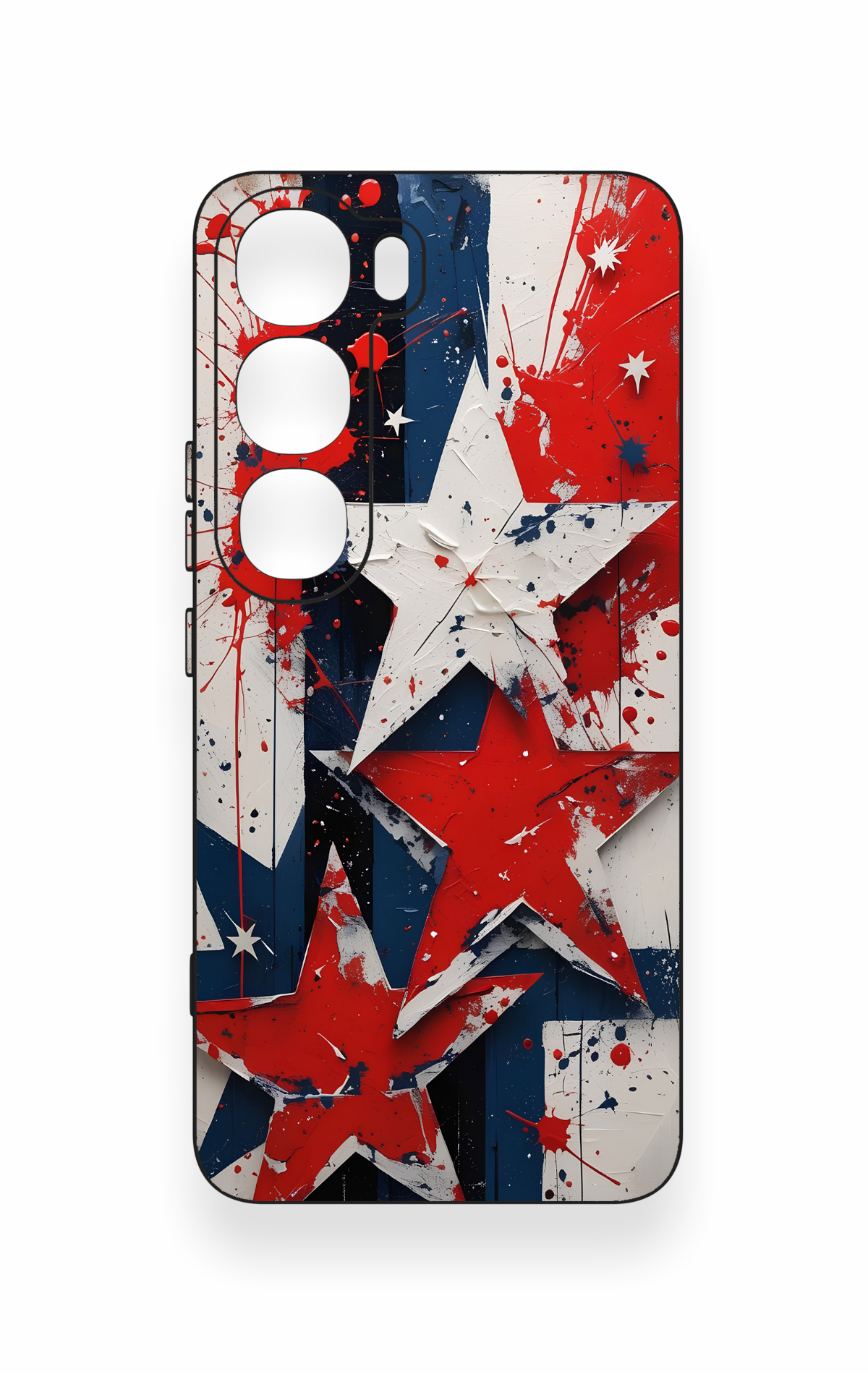 Vivo V40 Lite 5G Uyumlu Star Flag Desenli Silikon Kılıf