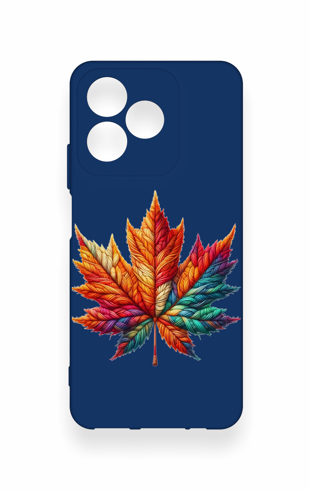 Realme C53 Uyumlu Renkli Yaprak Desenli Silikon Kılıf