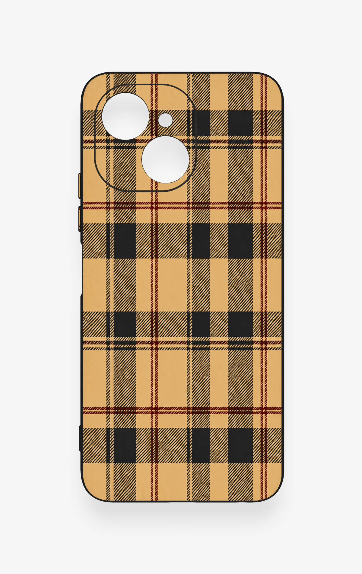 Tecno Spark 40C Uyumlu Burberry Ekose Desenli Silikon Kılıf