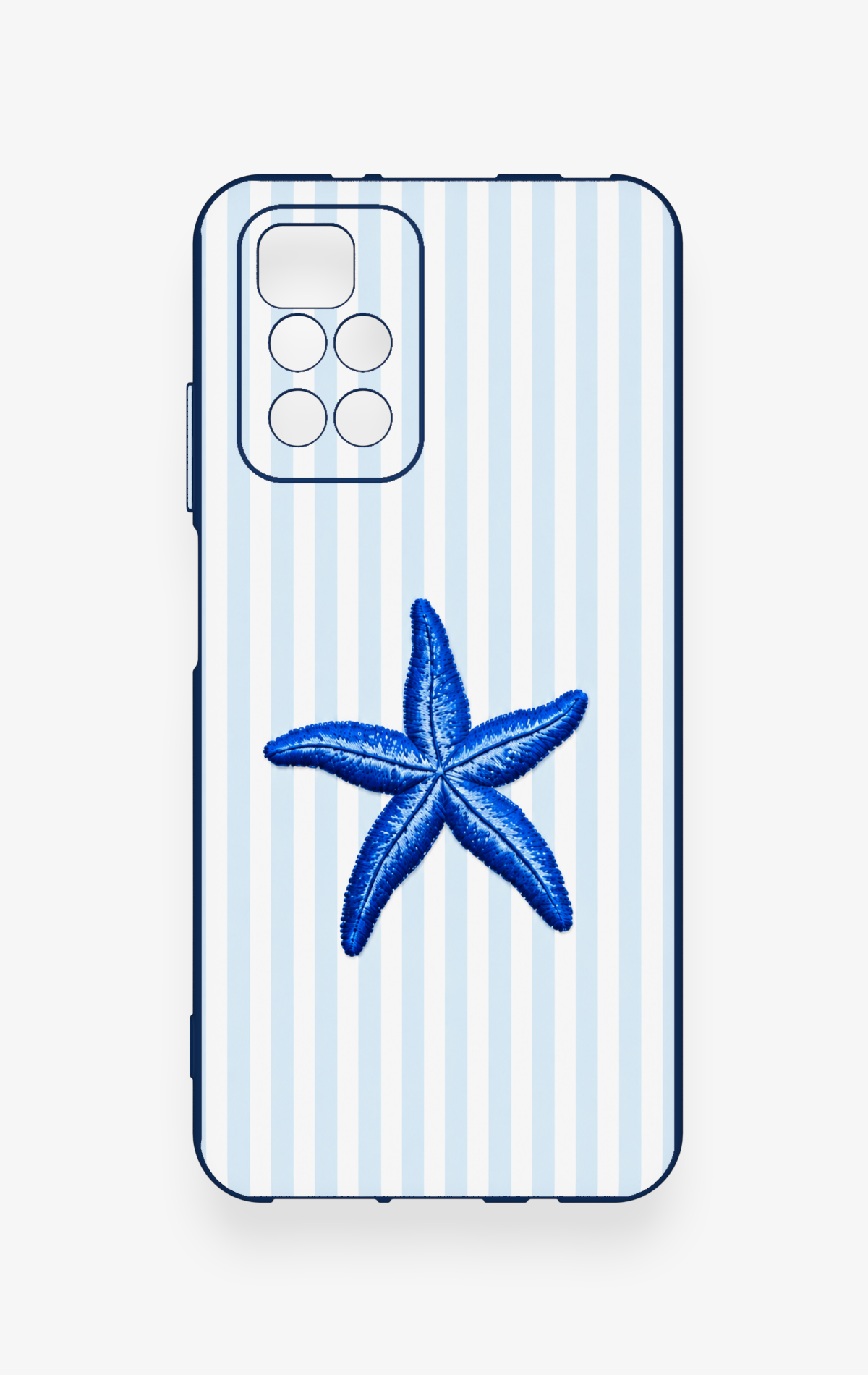 Redmi 10 2022 Uyumlu Mavi Deniz Yıldızı Desenli Silikon Kılıf