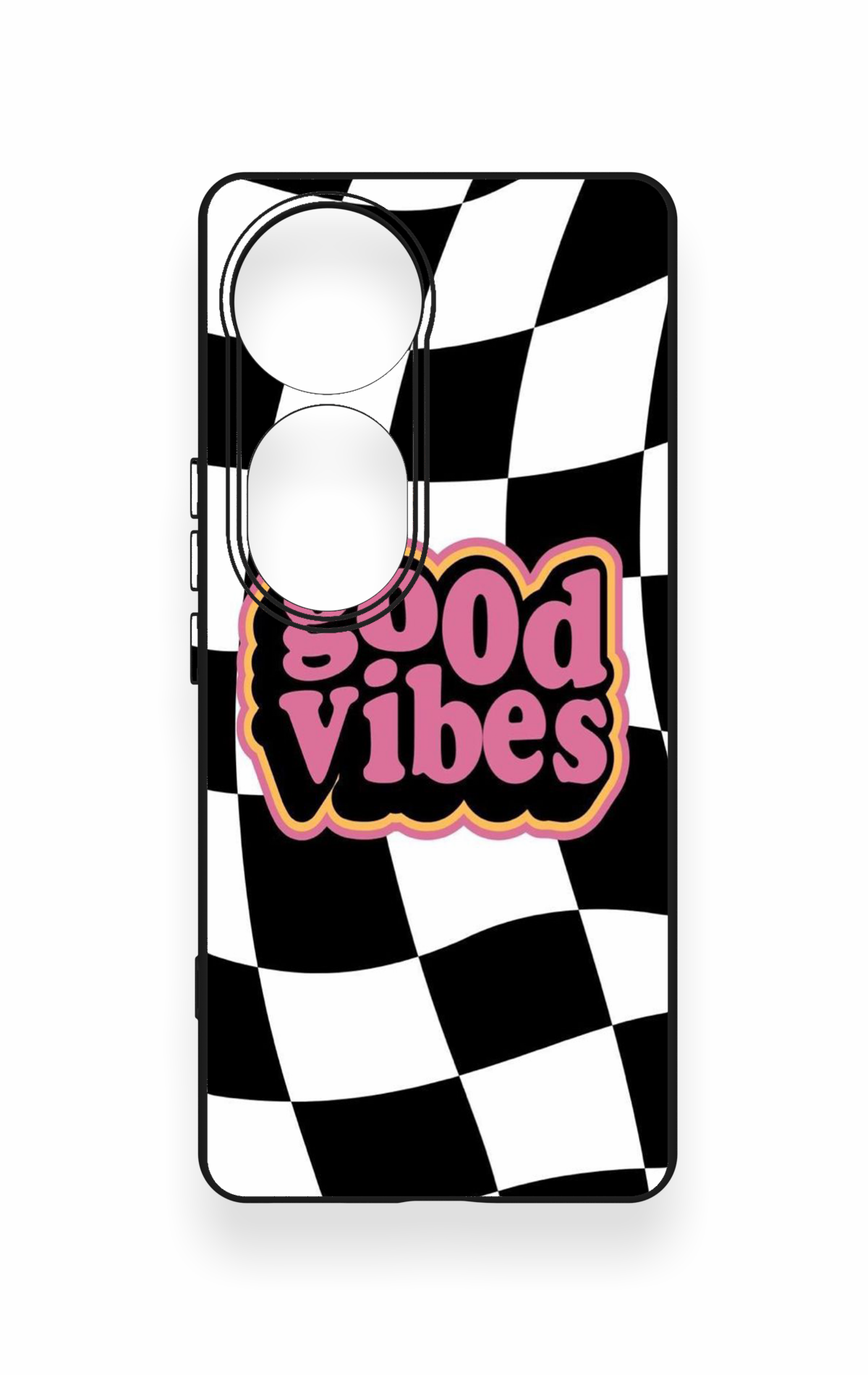 Vivo V40 Uyumlu Black Good Vibes Desenli Silikon Kılıf