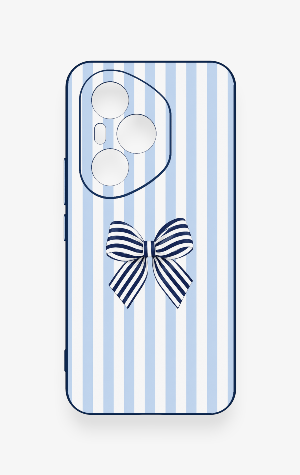 Honor 400 Pro Uyumlu Mavi Beyaz Kurdele Desenli Silikon Kılıf