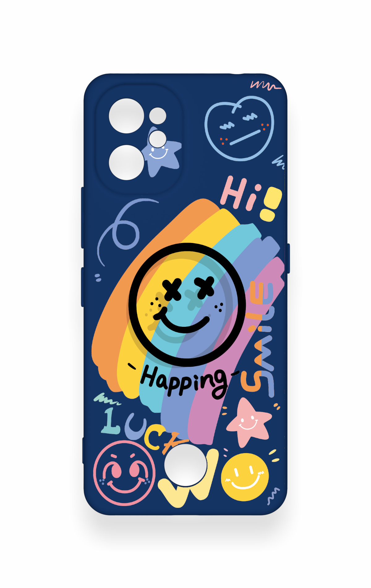 Reeder S19 Max Pro Uyumlu Happing Smile Desenli Silikon Kılıf