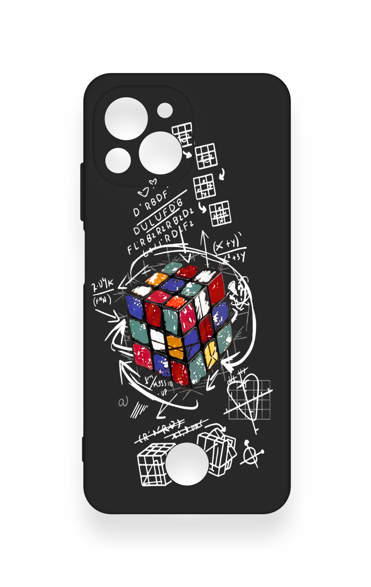 Reeder S23 Pro Max Uyumlu Rubik Küb Desenli Silikon Kılıf