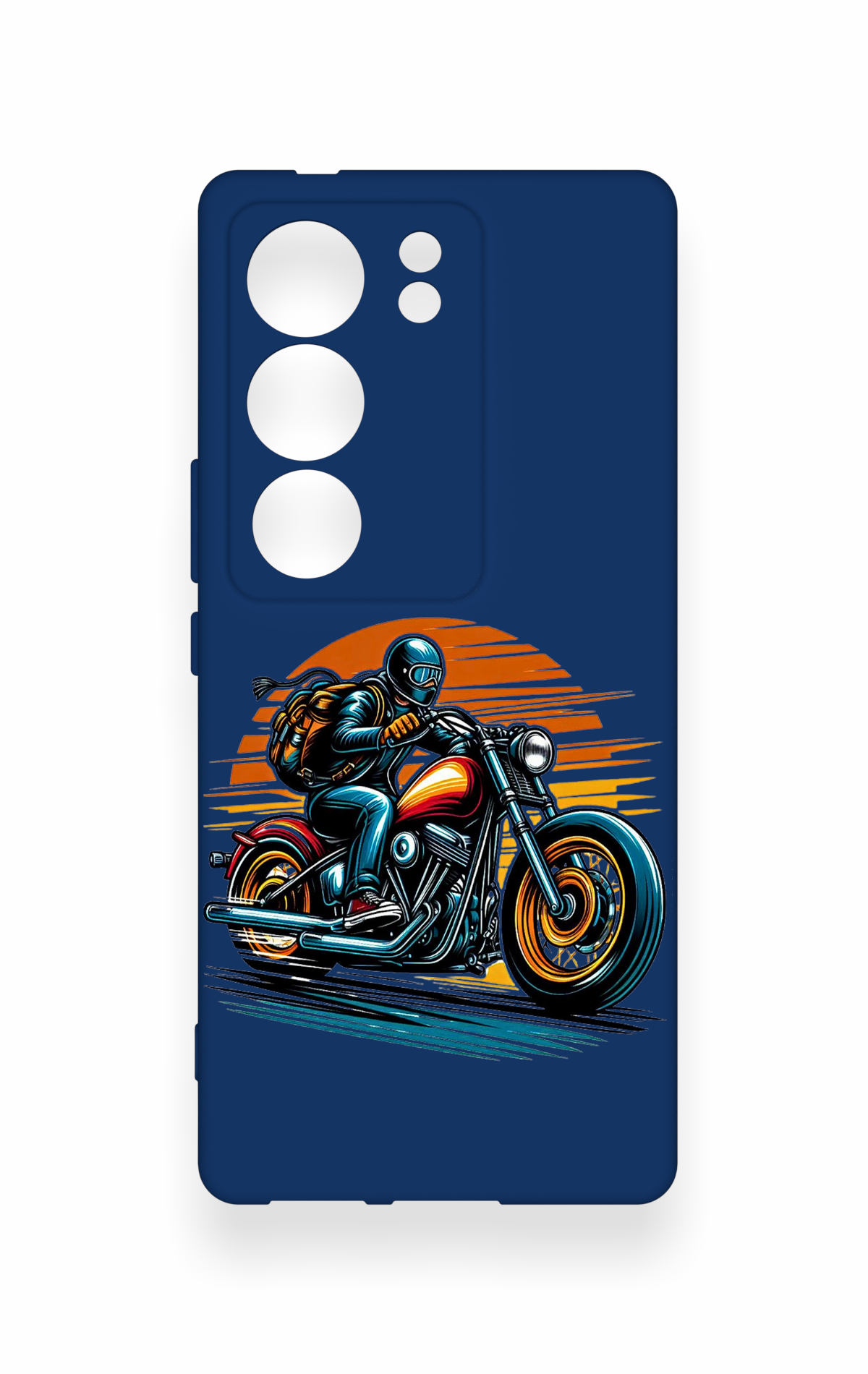 Vivo V29 Uyumlu Moto Rider Desenli Silikon Kılıf