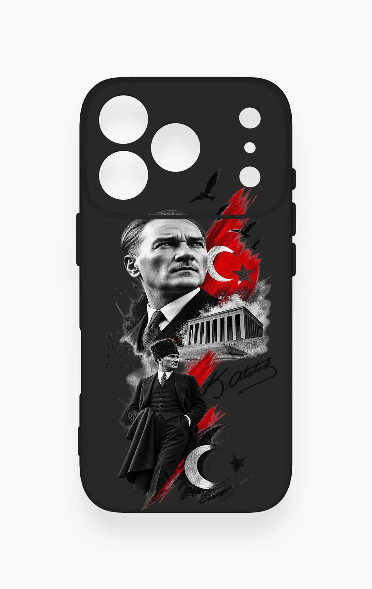 iPhone 17 Pro Uyumlu Atatürk Anıtkabir Desenli Silikon Kılıf