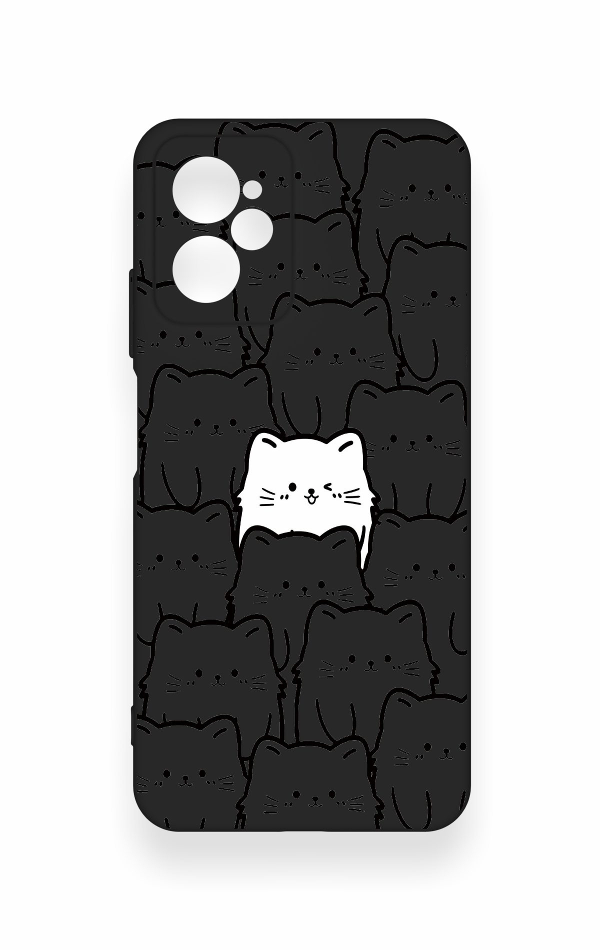 Casper Via X30 Uyumlu Many Cats Desenli Silikon Kılıf