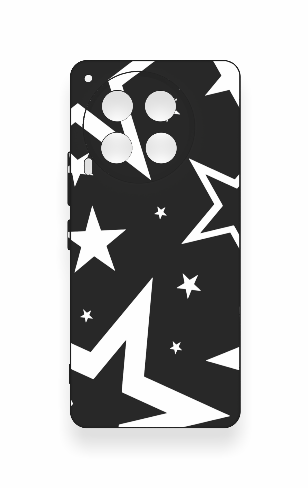 Tecno Camon 30 Uyumlu Siyah Mega Star Desenli Silikon Kılıf