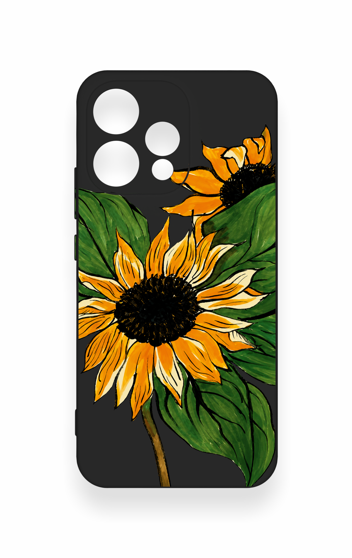 Oppo Reno 15 5G Uyumlu Ay Çiçeği Desenli Silikon Kılıf