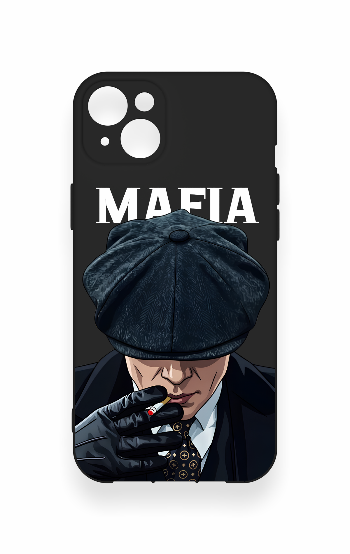 iPhone 14 Plus/15 Plus Uyumlu MAFIA Desenli Silikon Kılıf