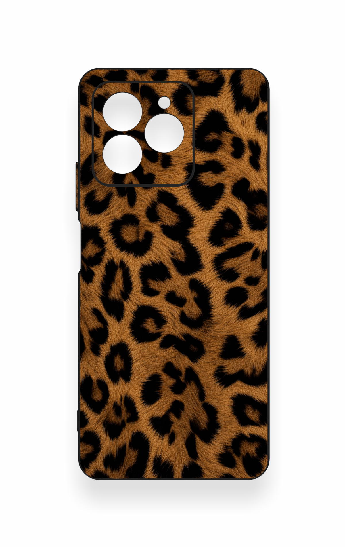 Omix X7 Uyumlu Koyu Leopar Deri Desenli Silikon Kılıf
