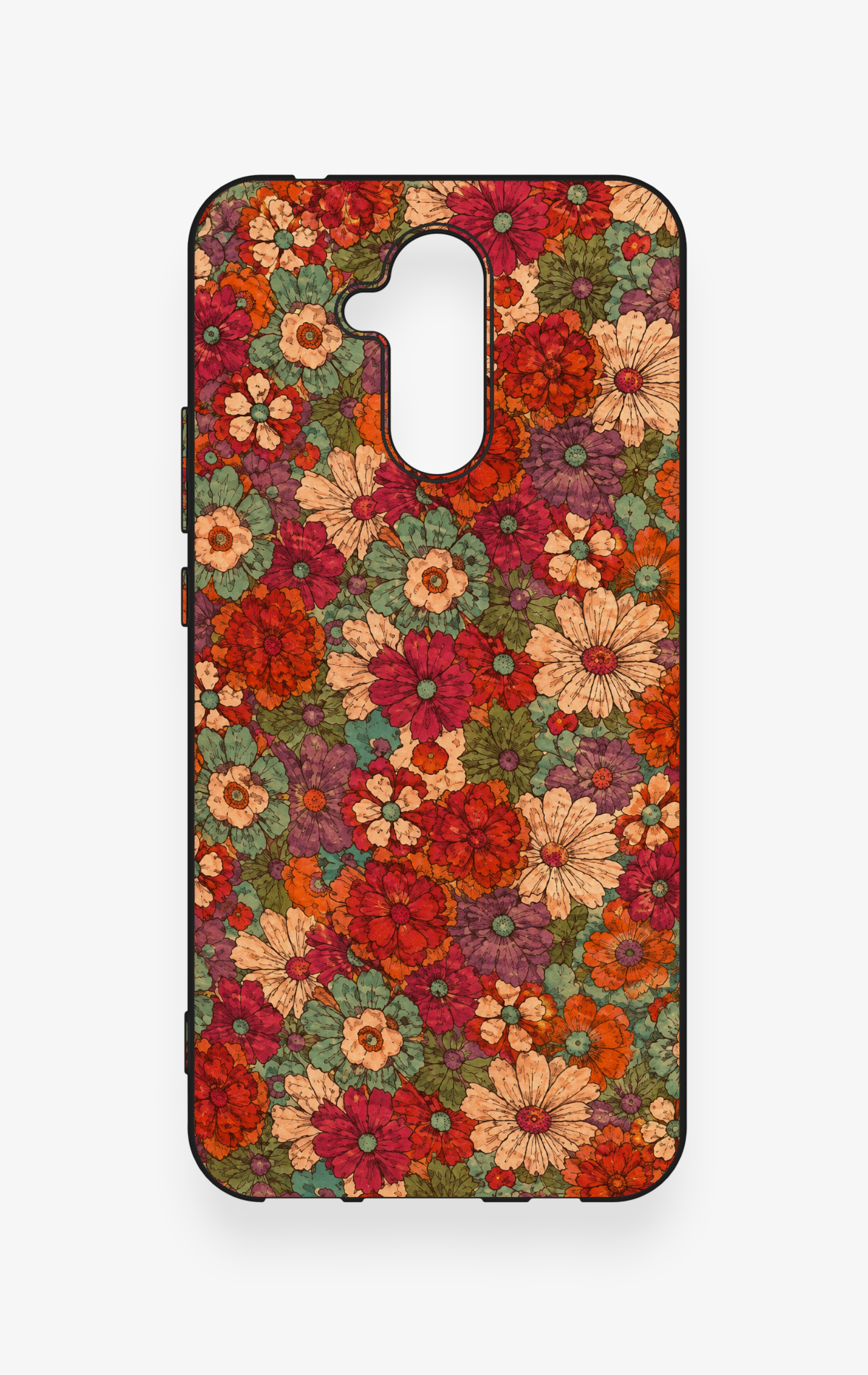 Huawei Mate 20 Lite Uyumlu Pastel Çiçek Bahçesi Desenli Silikon Kılıf