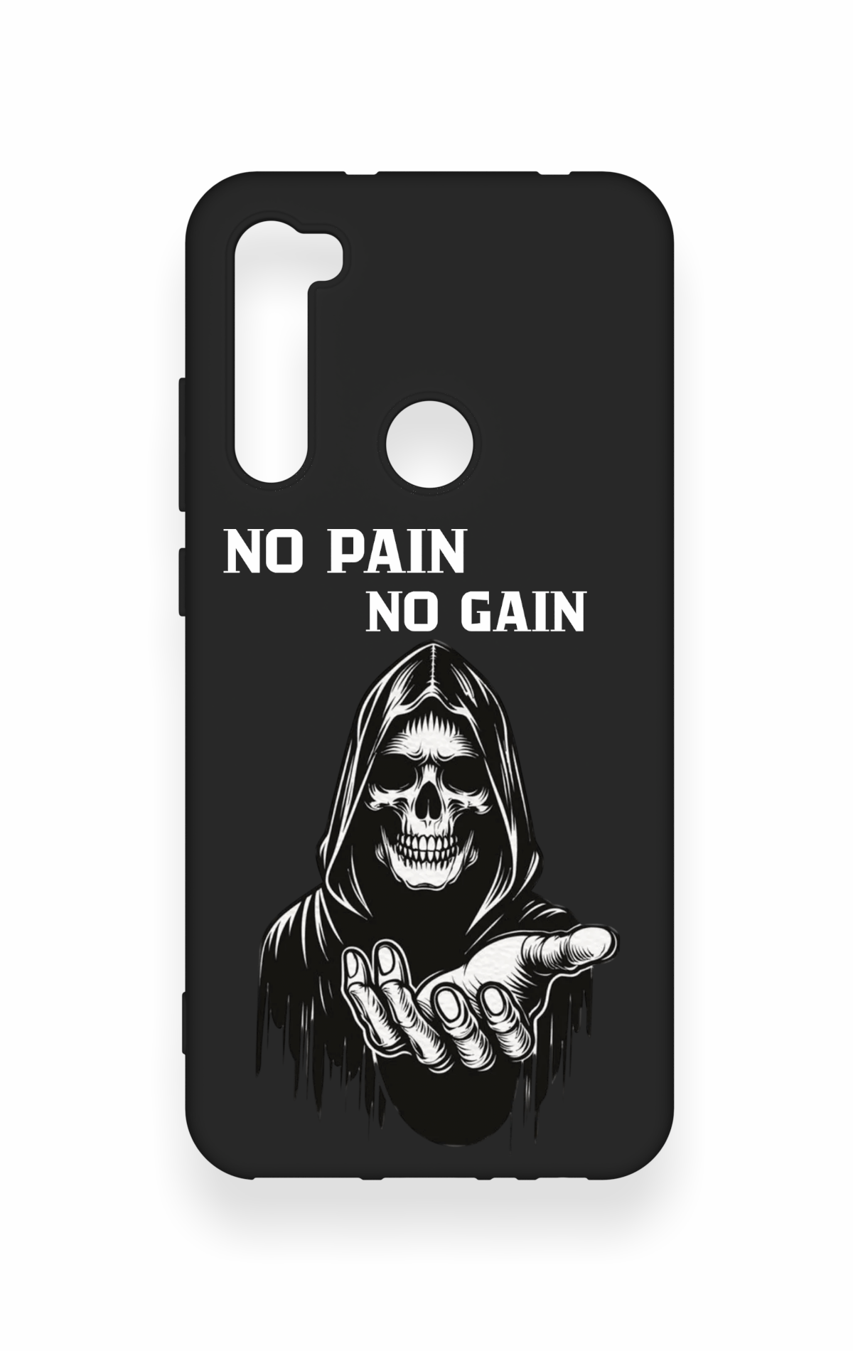 Redmi Note 8 Uyumlu No Pain No Gain Desenli Silikon Kılıf