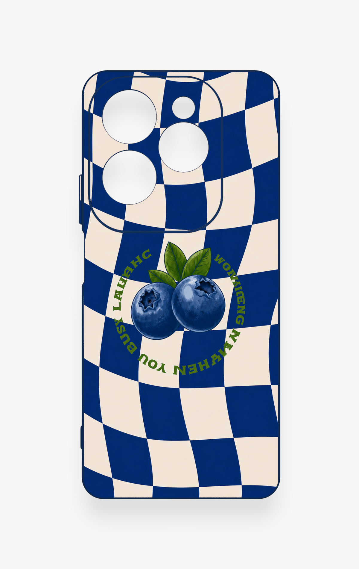 İnfinix Hot 40 Pro Uyumlu Yaban Mersini Desenli Silikon Kılıf