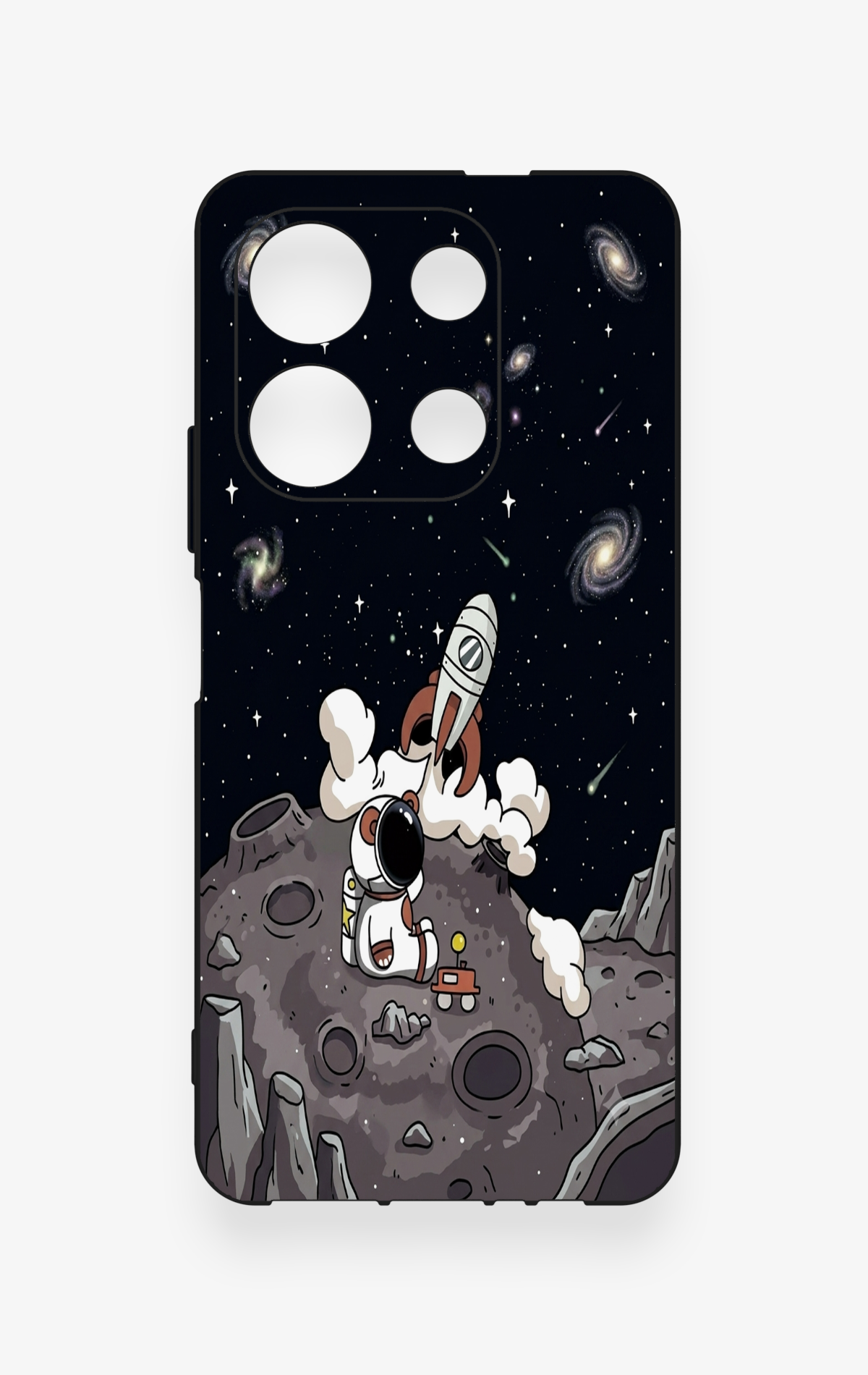 İnfinix Note 30 Uyumlu Uzay Astronot Desenli Silikon Kılıf