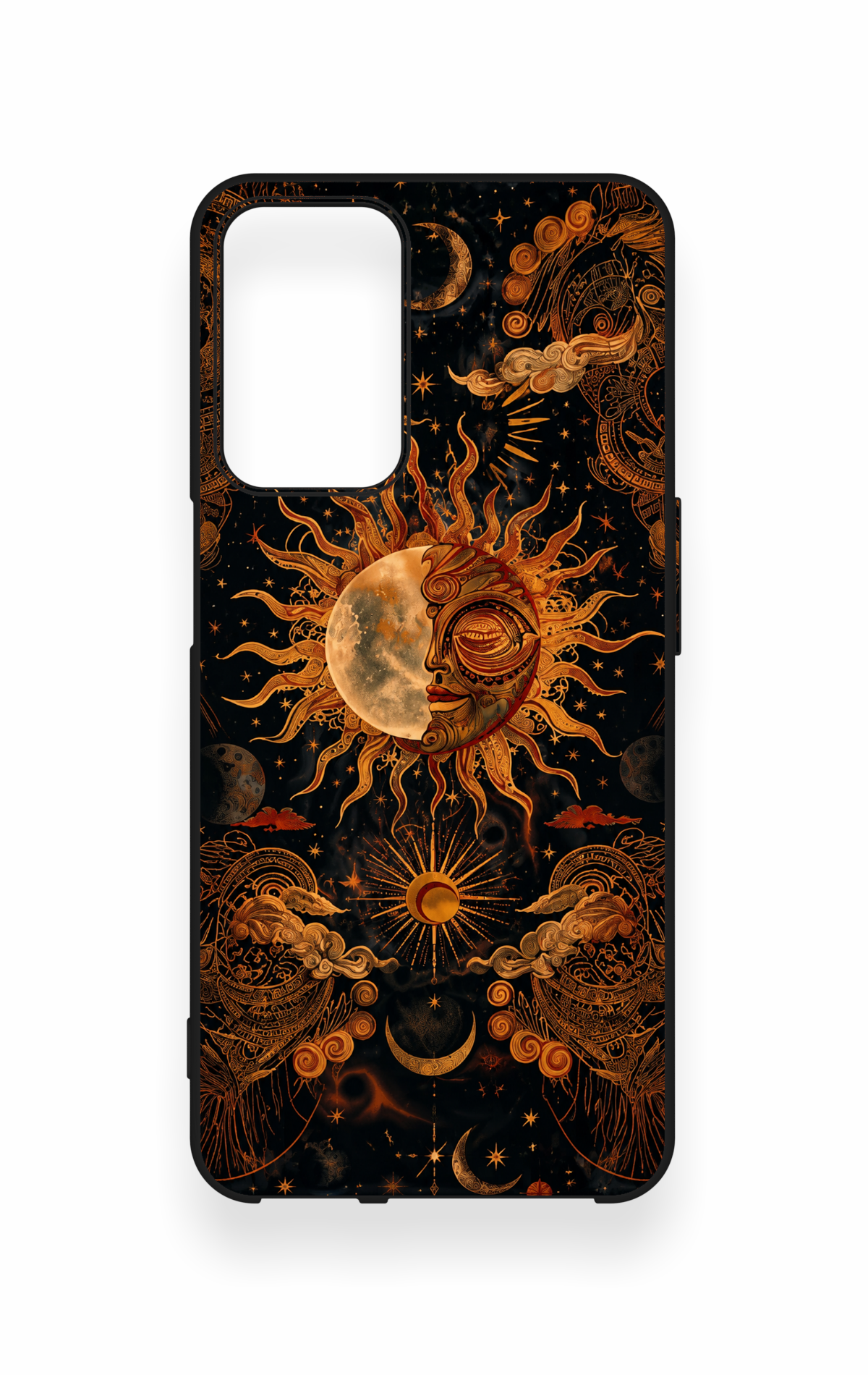 Oppo A16 Uyumlu Mistik Güneş Desenli Silikon Kılıf
