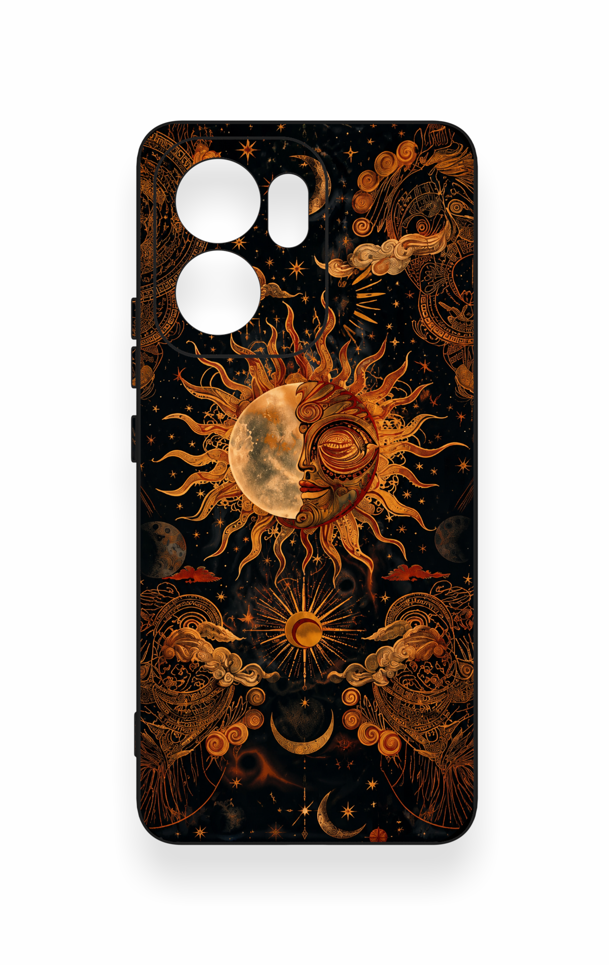 Oppo Reno 13F Uyumlu Mistik Güneş Desenli Silikon Kılıf