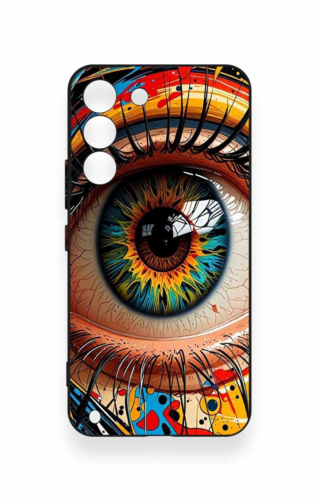 Samsung S22 Uyumlu Renkli Göz Bebeği Desenli Silikon Kılıf