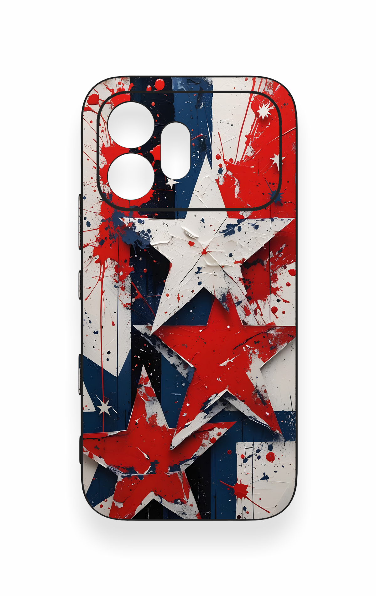 Honor 600 Uyumlu Star Flag Desenli Silikon Kılıf