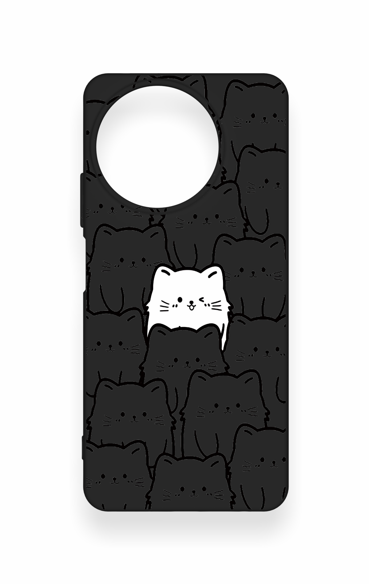 Realme 11 Uyumlu Many Cats Desenli Silikon Kılıf