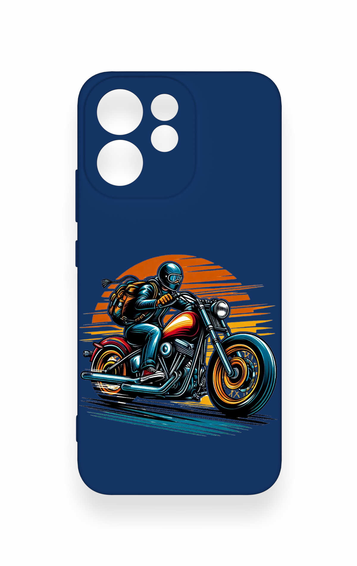 Oppo Reno 15F Uyumlu Moto Rider Desenli Silikon Kılıf
