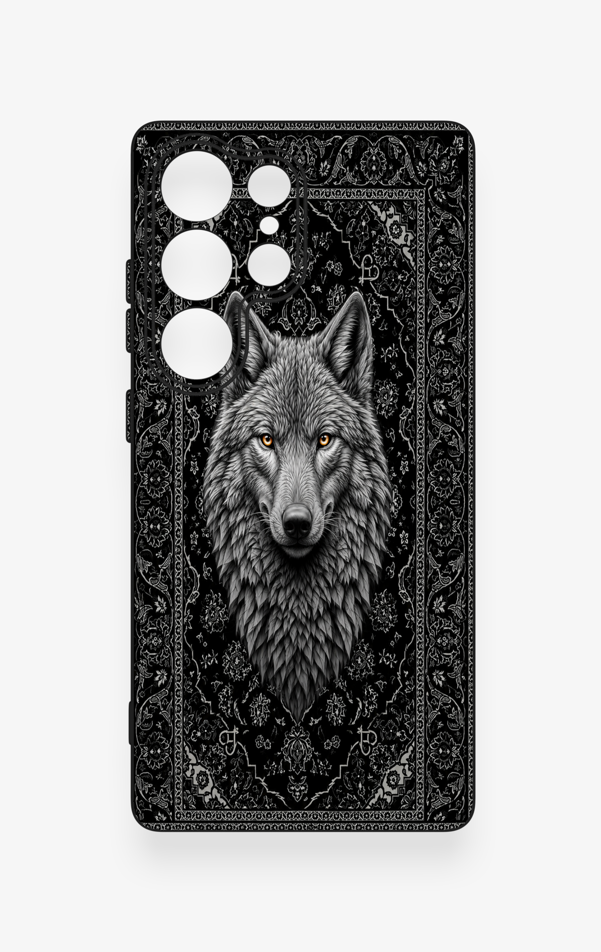 Samsung S25 Ultra Uyumlu Etnik Kurt Desenli Silikon Kılıf