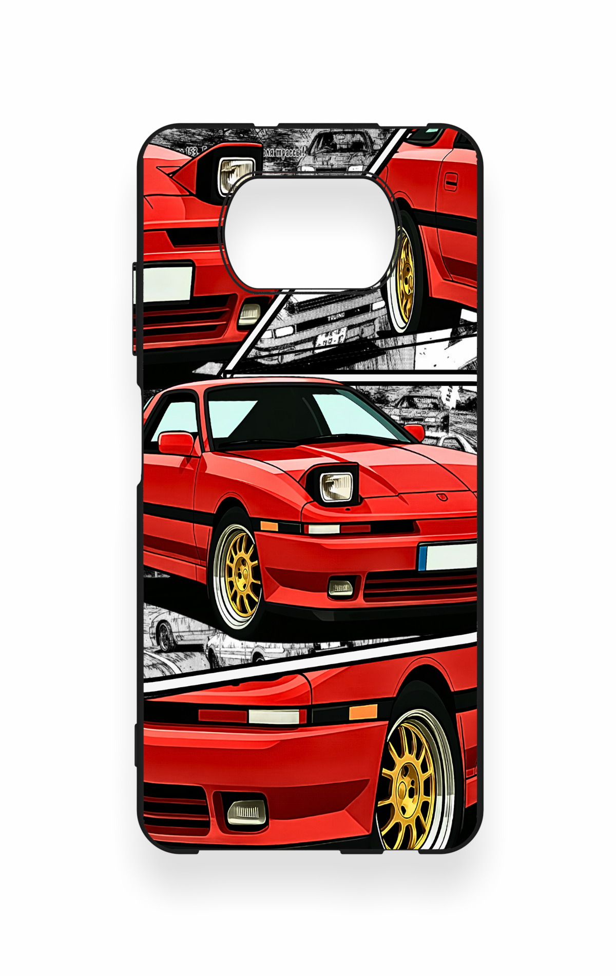 Poco X3 Uyumlu Kırmızı Supra Desenli Silikon Kılıf