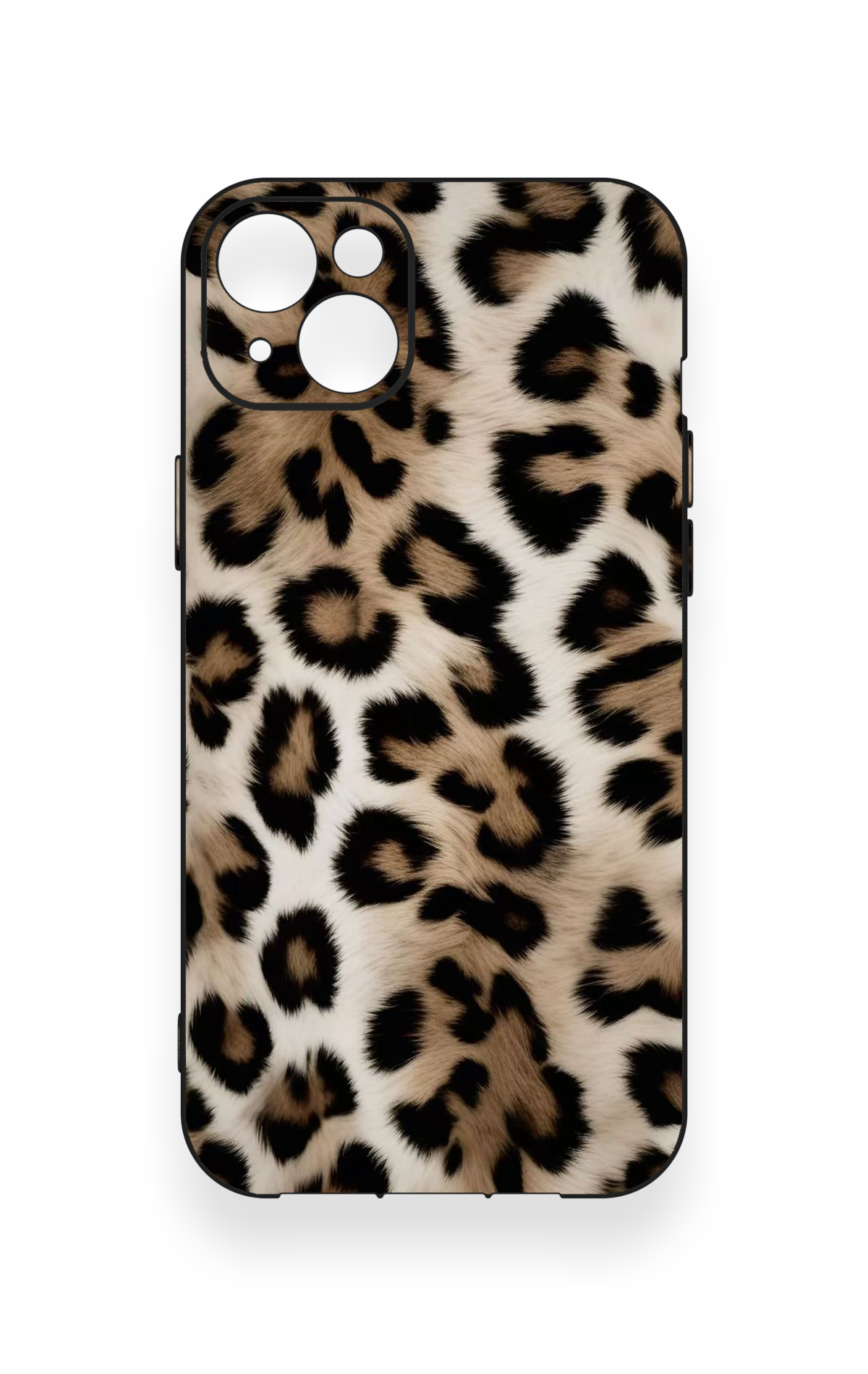 iPhone 14 Plus/15 Plus Uyumlu Leopar Derisi Desenli Silikon Kılıf