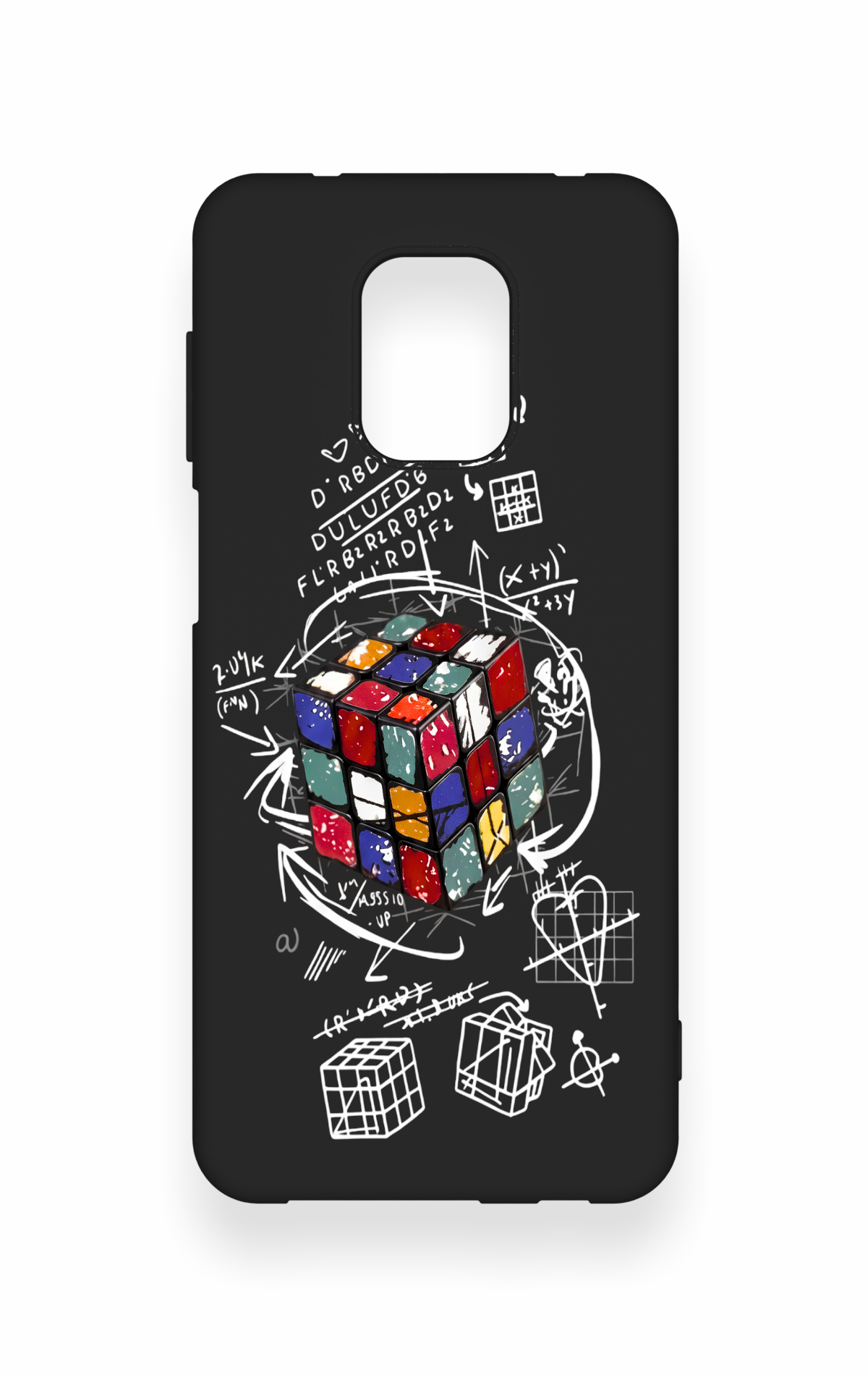 Redmi Note 9 Pro 9S Uyumlu Rubik Küb Desenli Silikon Kılıf