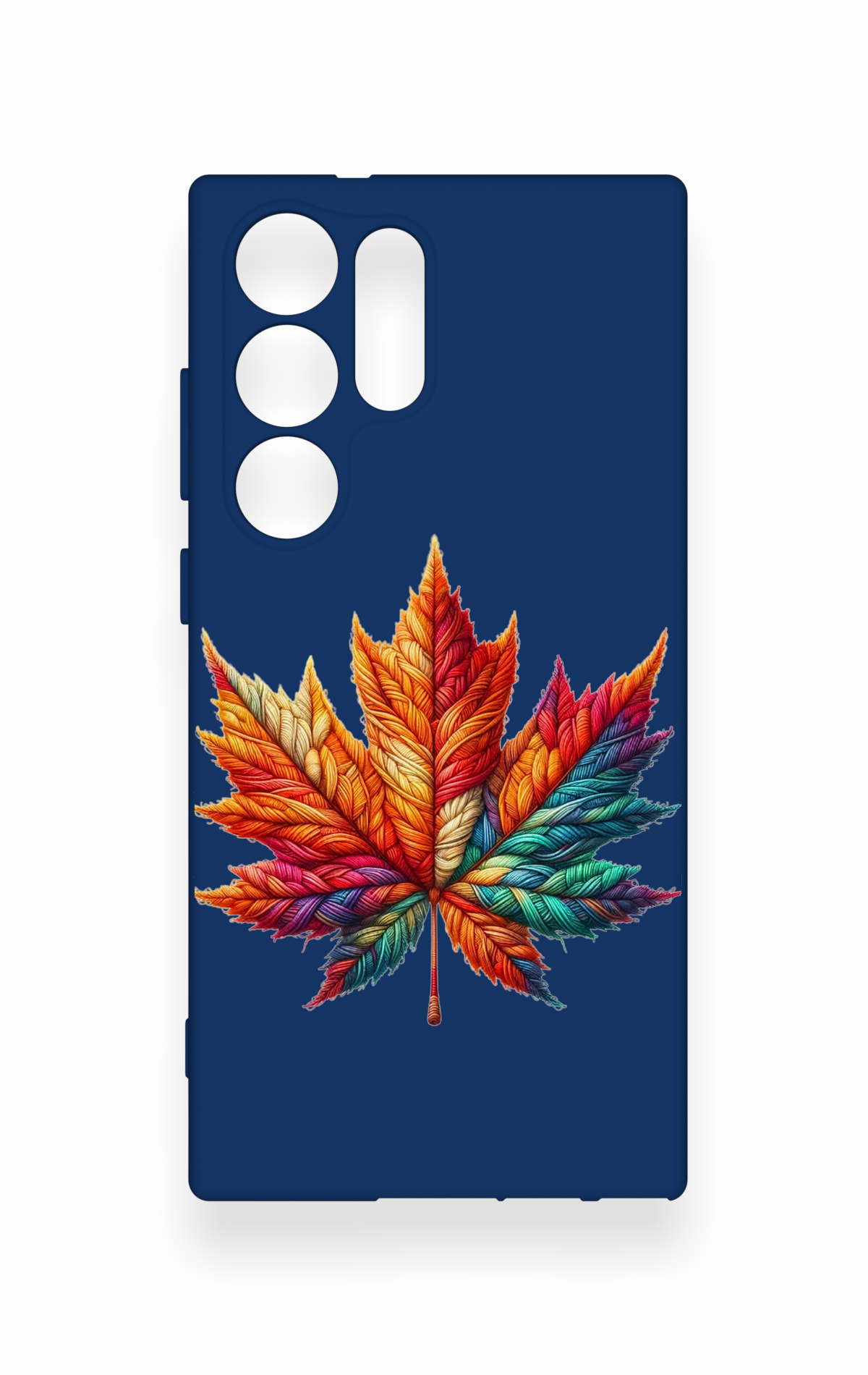 Samsung S23 Ultra Uyumlu Renkli Yaprak Desenli Silikon Kılıf