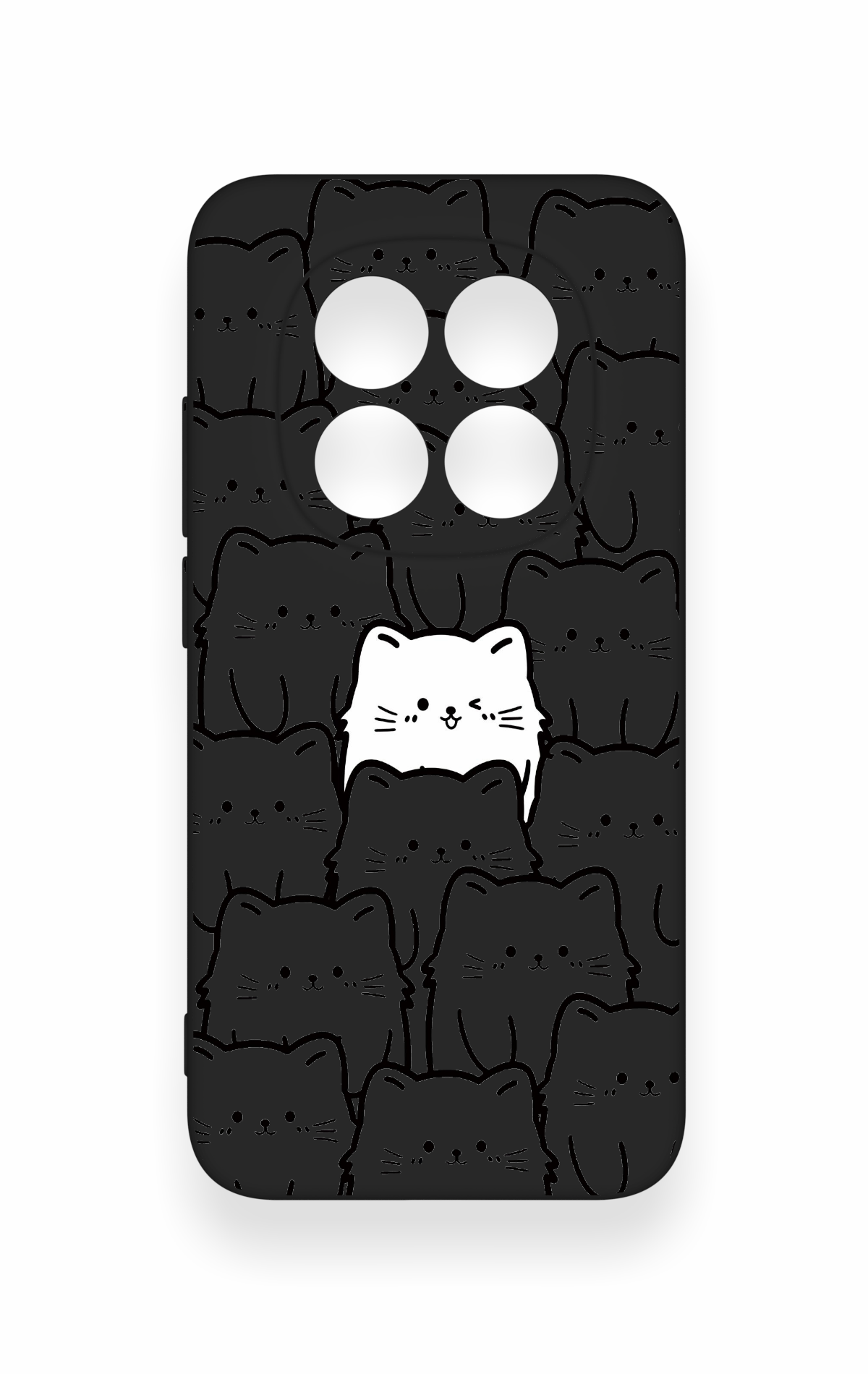 Redmi Note 15 Pro 5G Uyumlu Many Cats Desenli Silikon Kılıf