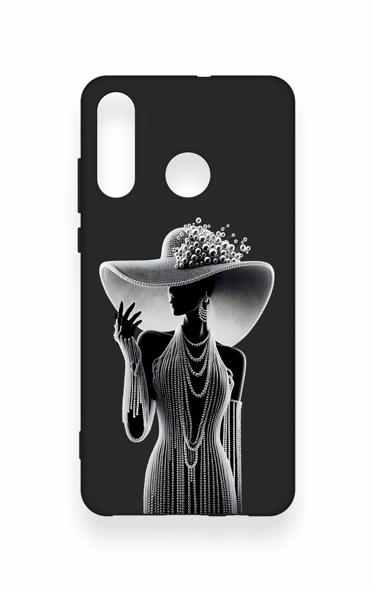 Huawei P30 Lite Uyumlu Lady Desenli Silikon Kılıf