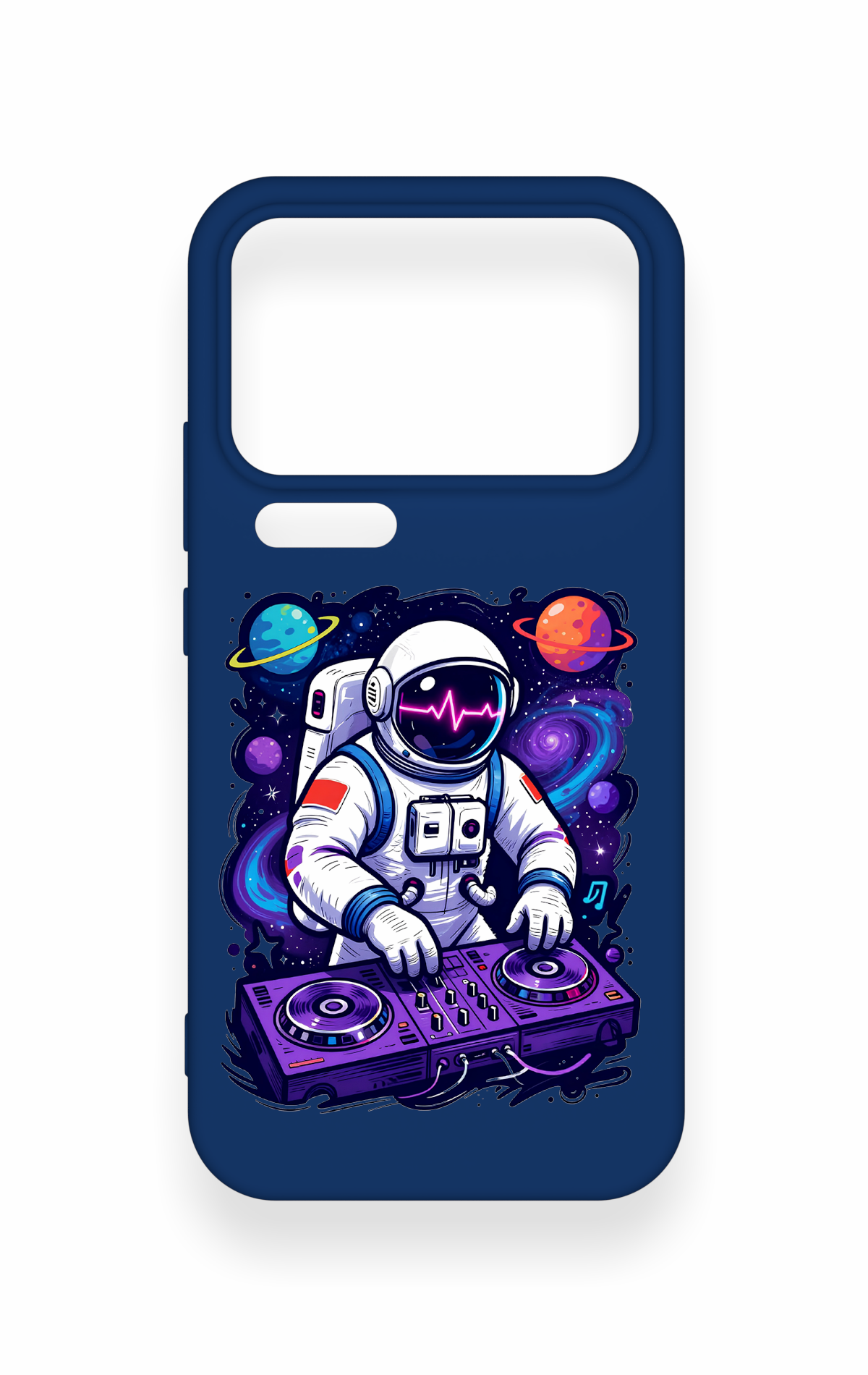 Mi 17 Pro Max Uyumlu Astronot DJ Desenli Silikon Kılıf