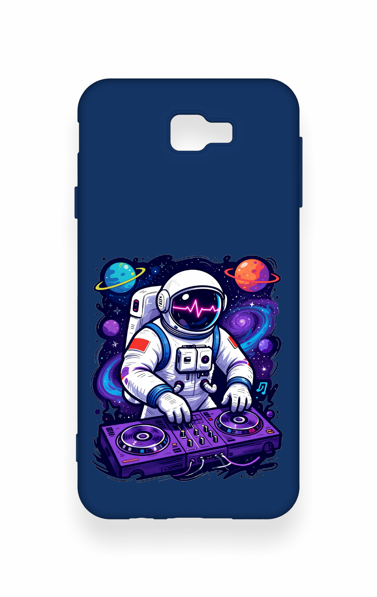 Samsung J7 Prime Uyumlu Astronot DJ Desenli Silikon Kılıf