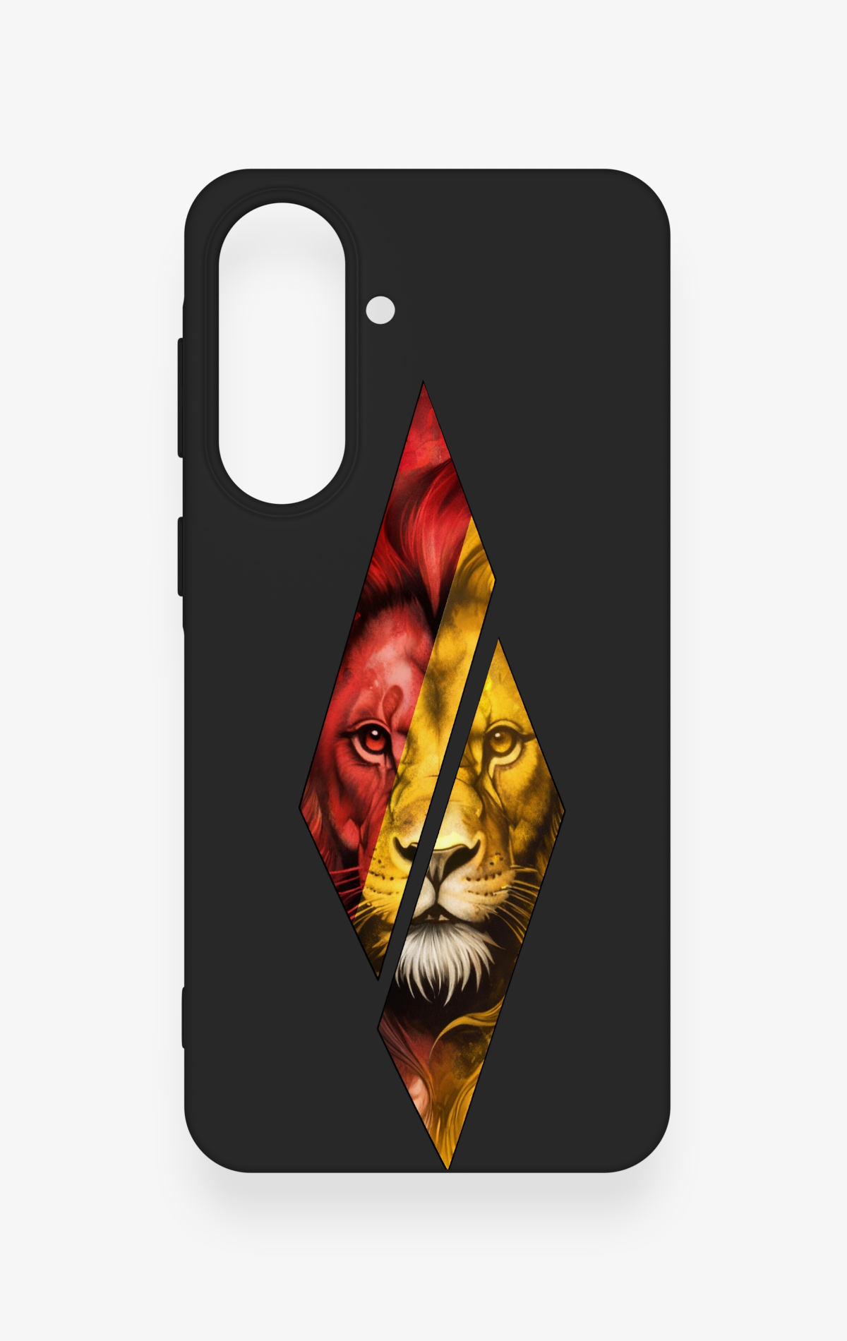 Samsung A57 Uyumlu Kesik Aslan Desenli Silikon Kılıf