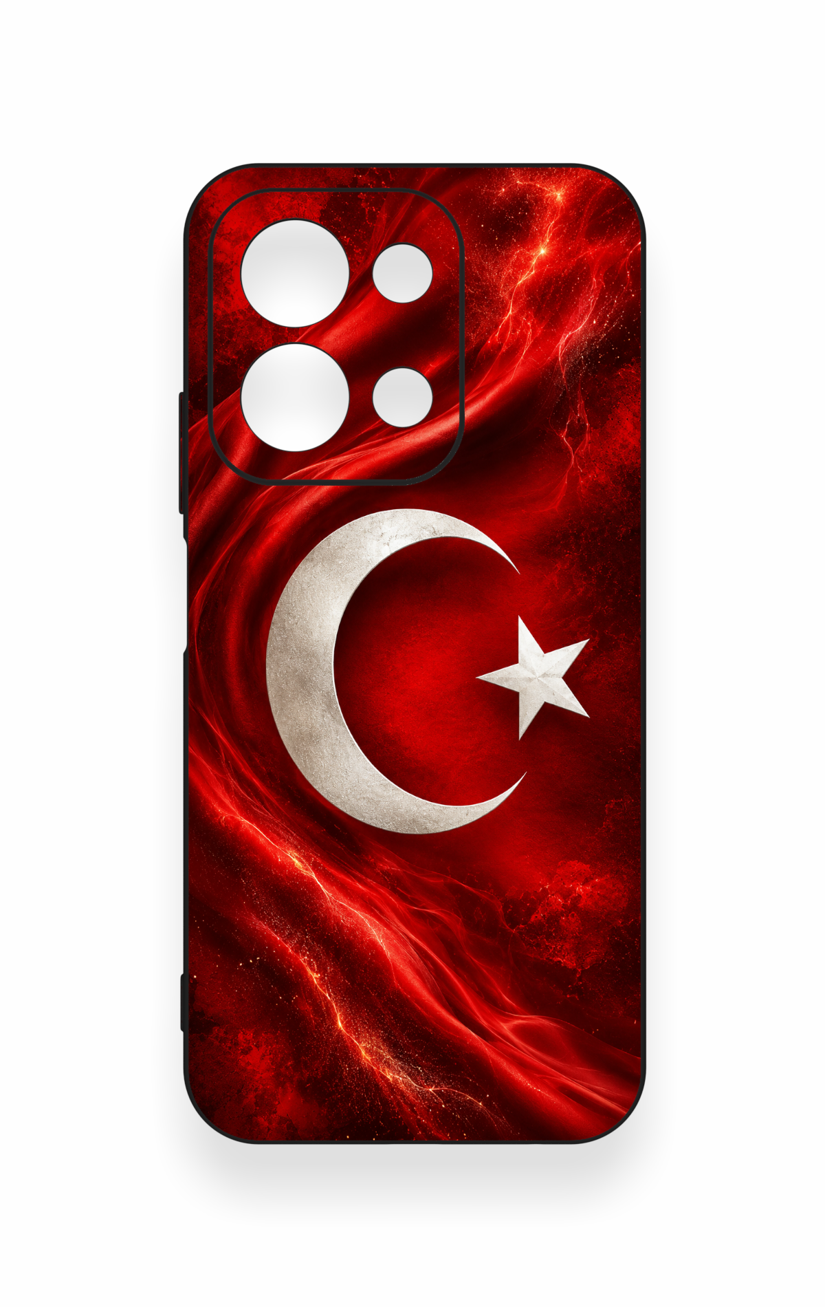 Redmi 15C 4G Uyumlu Türk Bayrağı Desenli Silikon Kılıf