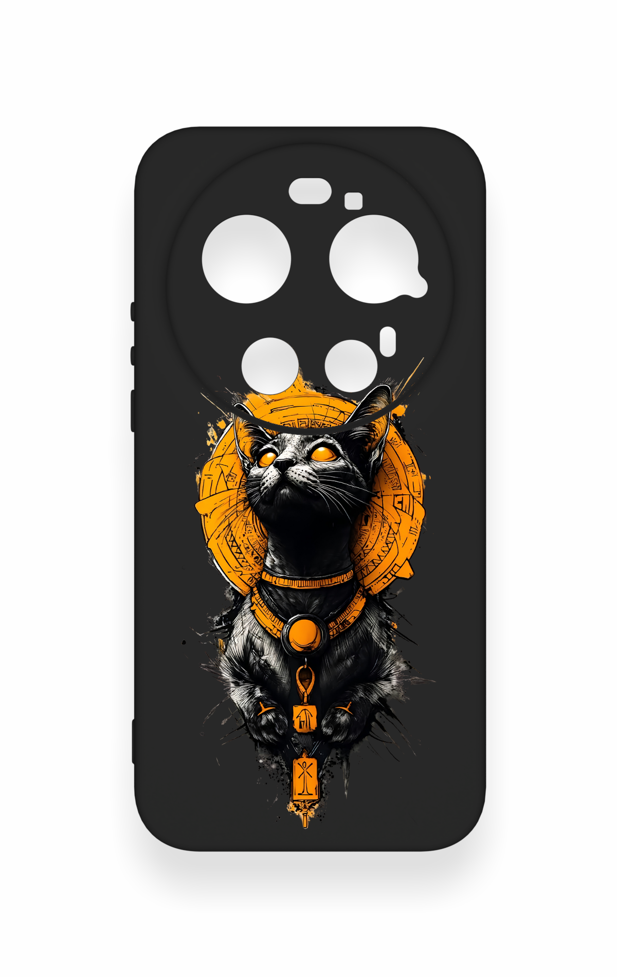 Xiaomi Mi 17 Ultra Uyumlu Mısırlı Kedi Tanrısı Desenli Silikon Kılıf