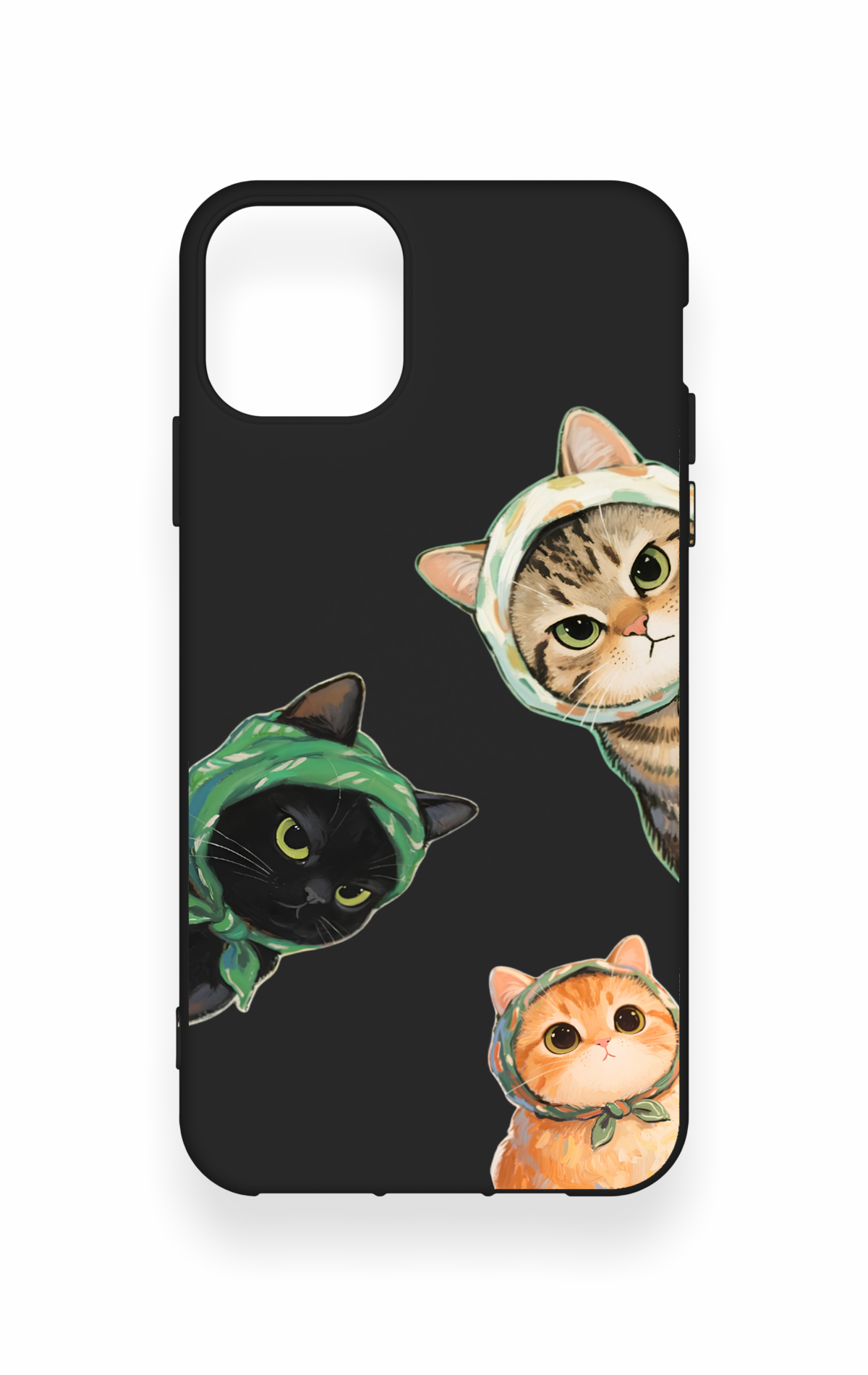 iPhone 11 Pro Max Uyumlu Kedi Ekibi Desenli Silikon Kılıf