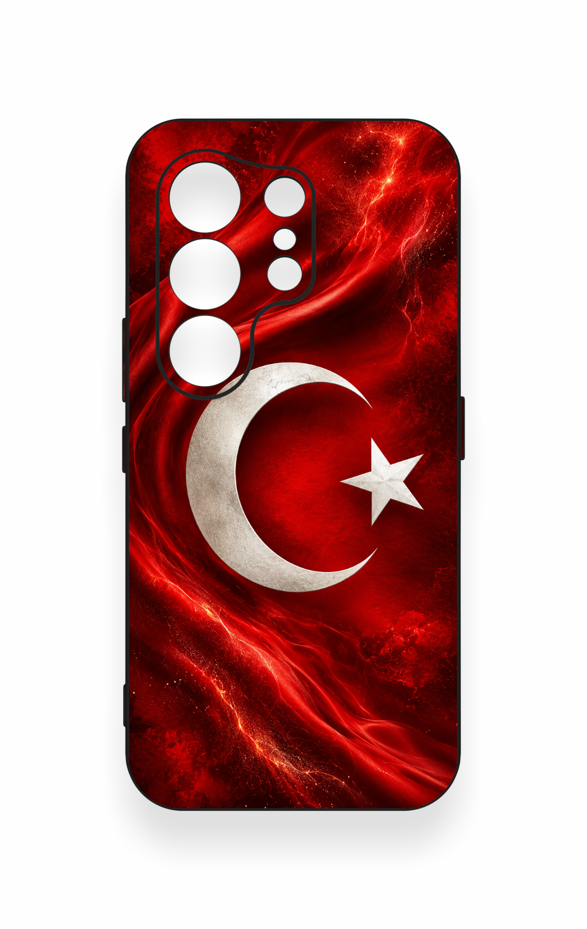 Tecno Camon 50 4G Uyumlu Türk Bayrağı Desenli Silikon Kılıf