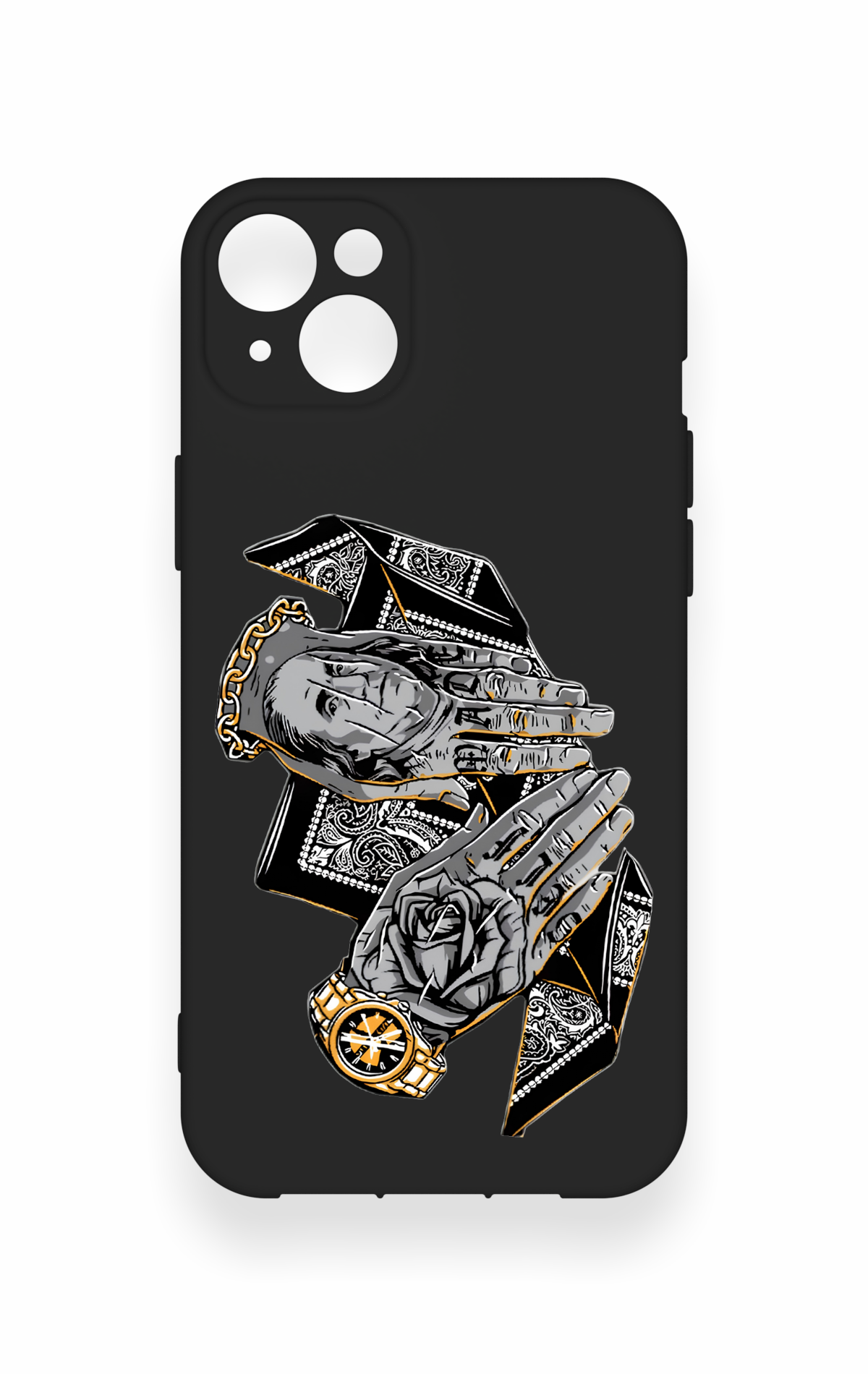 iPhone 14 Plus/15 Plus Uyumlu Self Made Desenli Silikon Kılıf