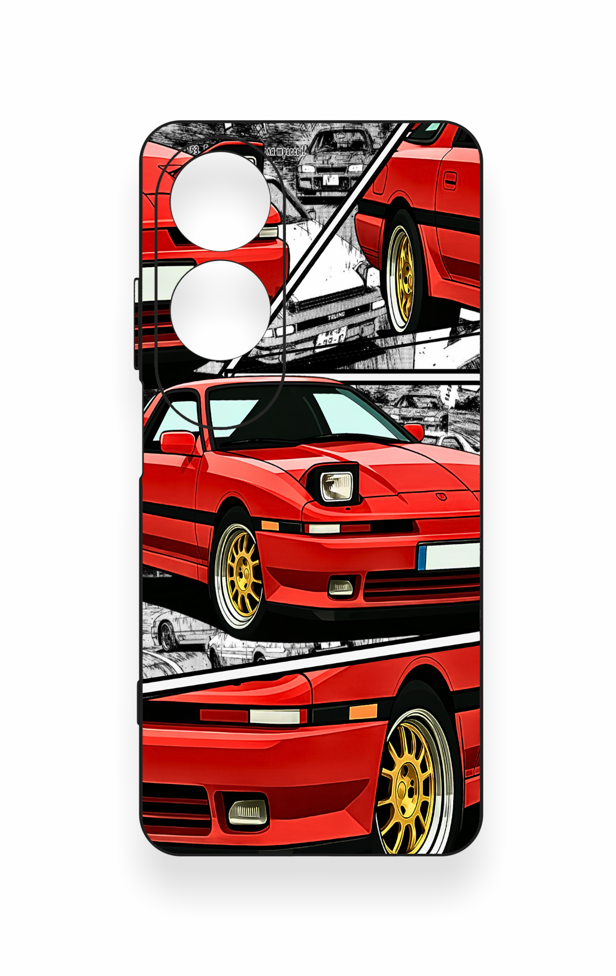 Oppo A60 Uyumlu Kırmızı Supra Desenli Silikon Kılıf