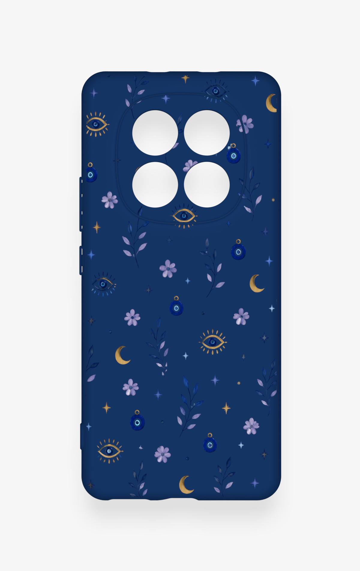 REDMİ NOTE 15 4G Uyumlu Mavi Nazar Papatya Desenli Silikon Kılıf