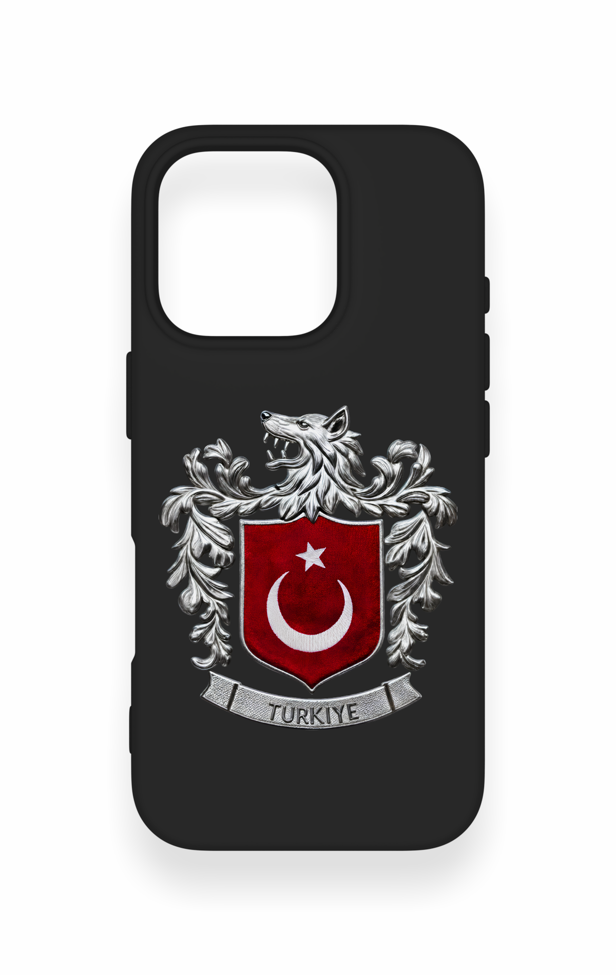 iPhone 16 Pro Uyumlu Türk Arma Desenli Silikon Kılıf