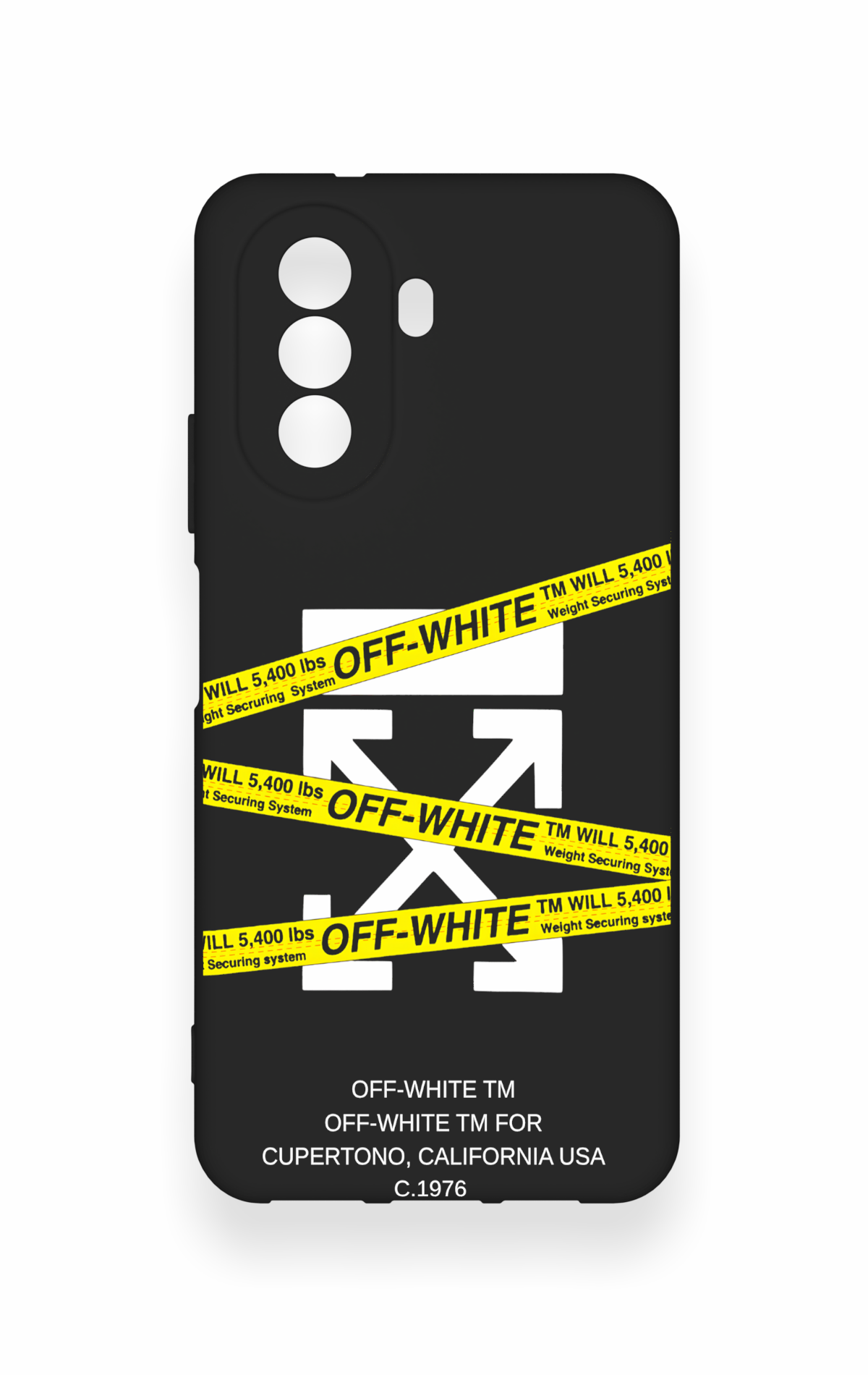 Huawei Nova Y70 Uyumlu Off White Desenli Silikon Kılıf