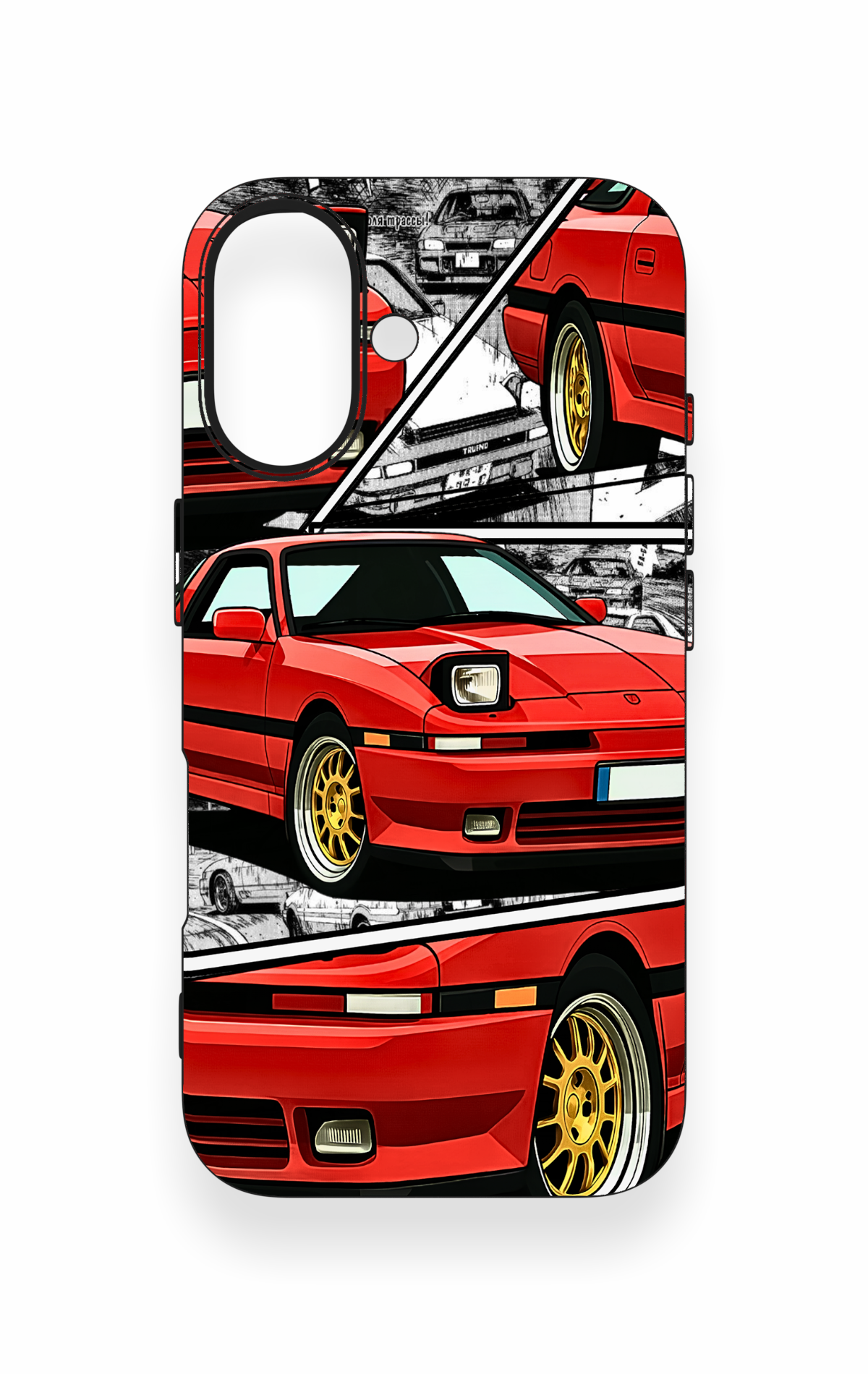 iPhone 16 Uyumlu Kırmızı Supra Desenli Silikon Kılıf