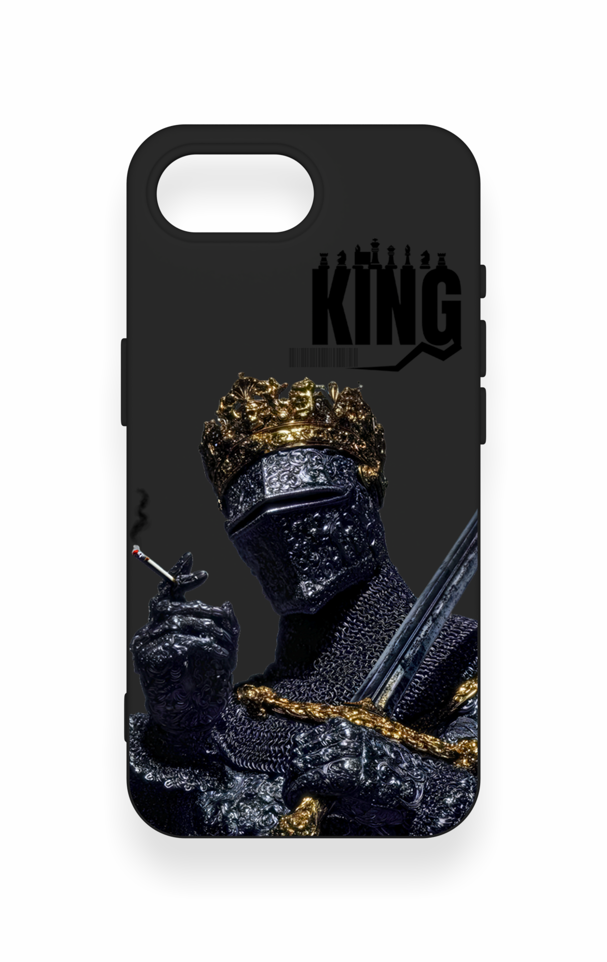 iPhone 16E Uyumlu King Desenli Silikon Kılıf