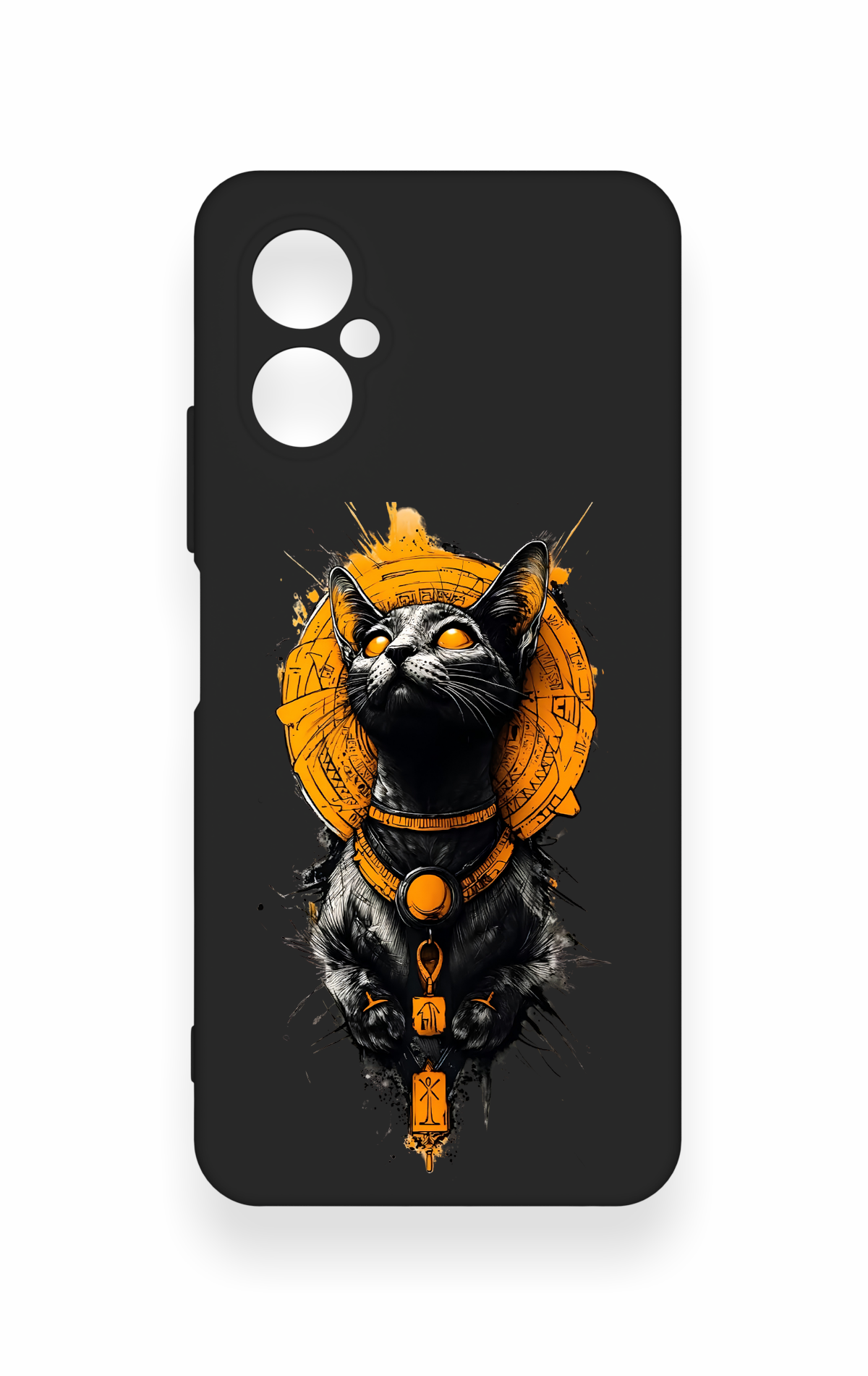Omix X3 Uyumlu Mısırlı Kedi Tanrısı Desenli Silikon Kılıf