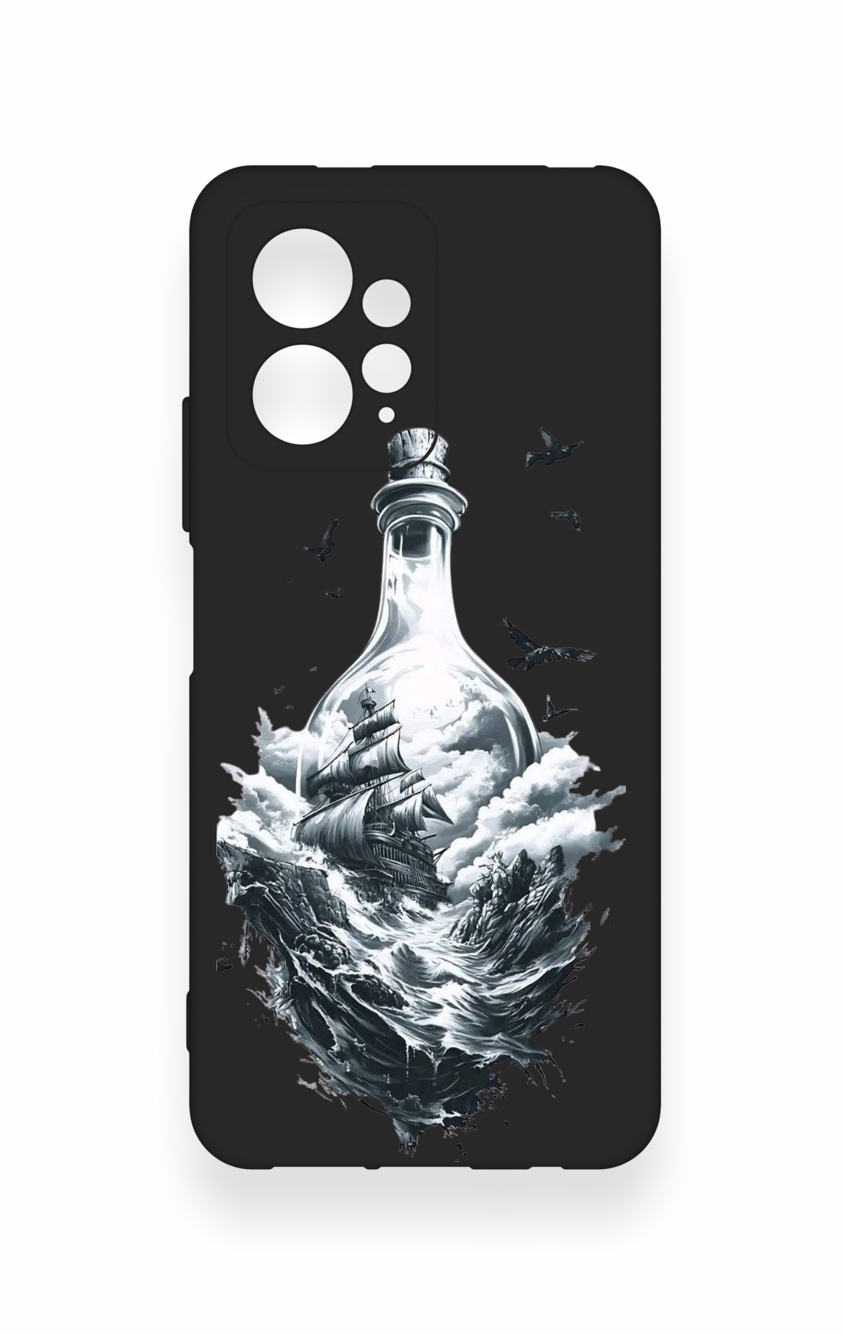 Redmi Note 12 4G Uyumlu Secret Sea Desenli Silikon Kılıf