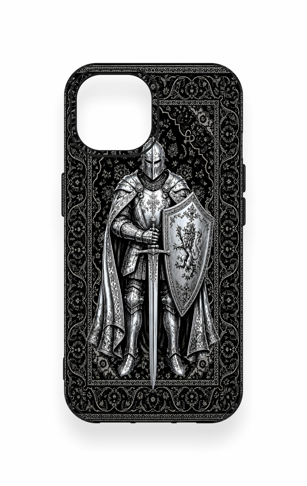 iPhone 15 Uyumlu Şövalye Desenli Silikon Kılıf