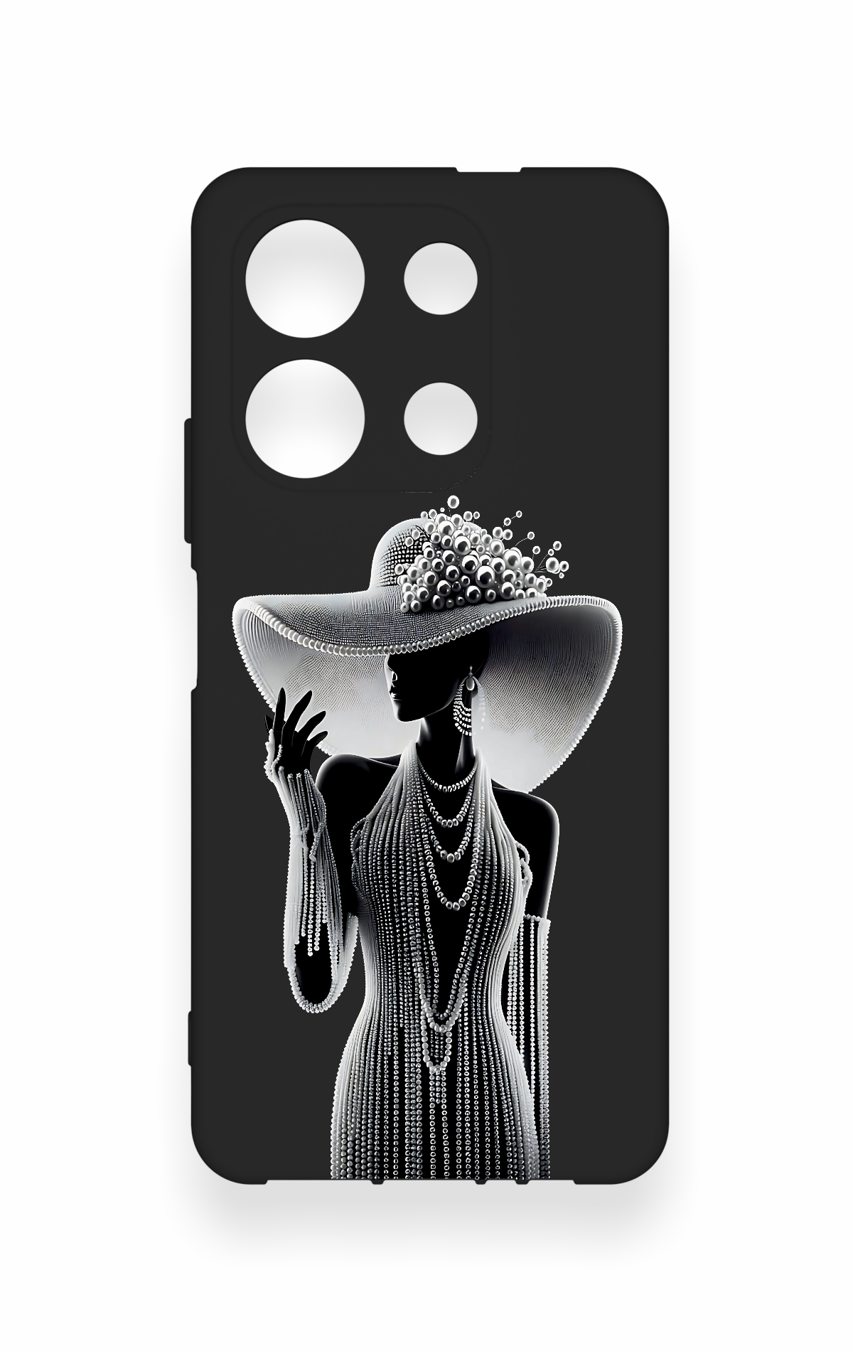 İnfinix Note 30 Uyumlu Lady Desenli Silikon Kılıf